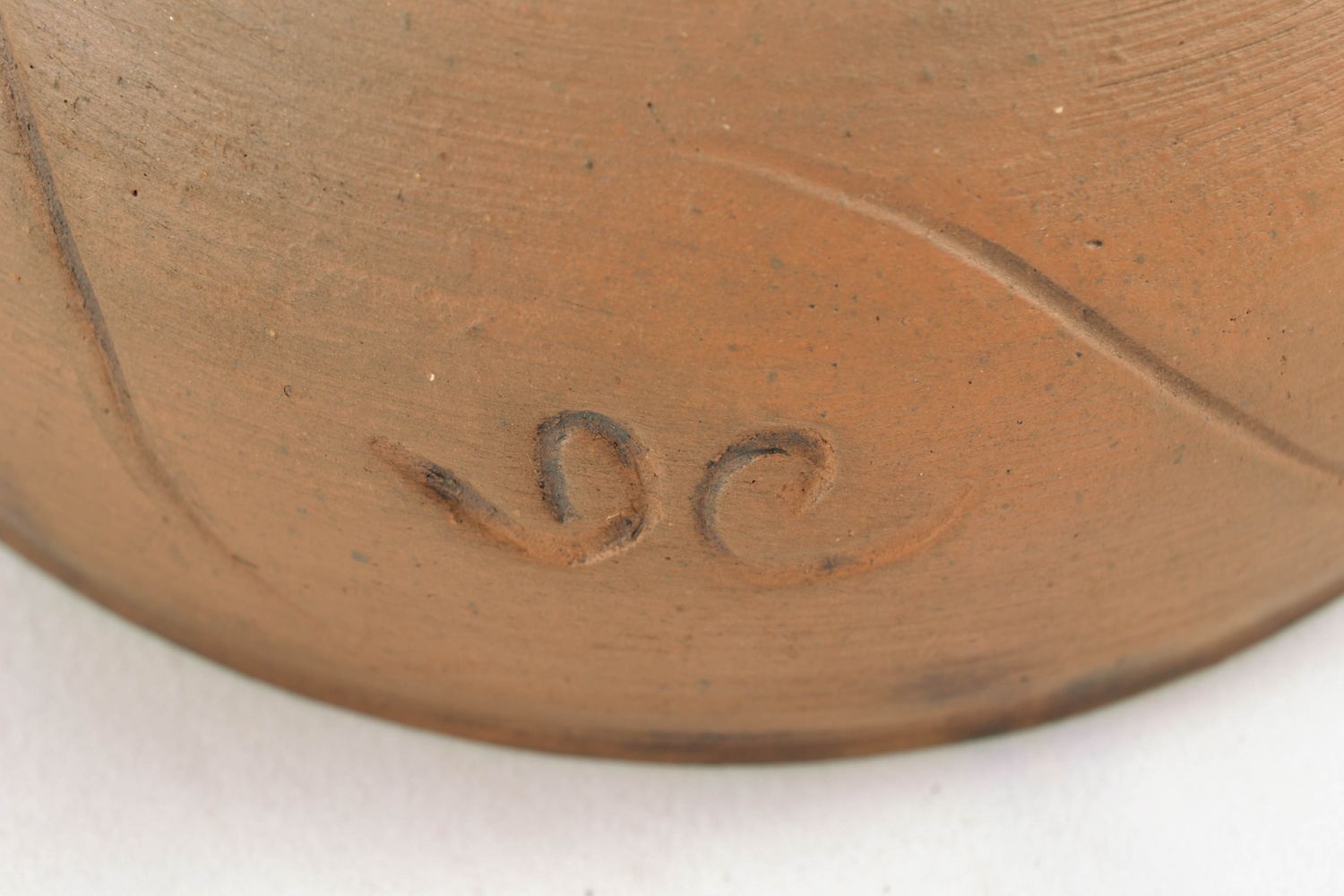 Ornamented clay bowl kilned with milk 0,6 l photo 5