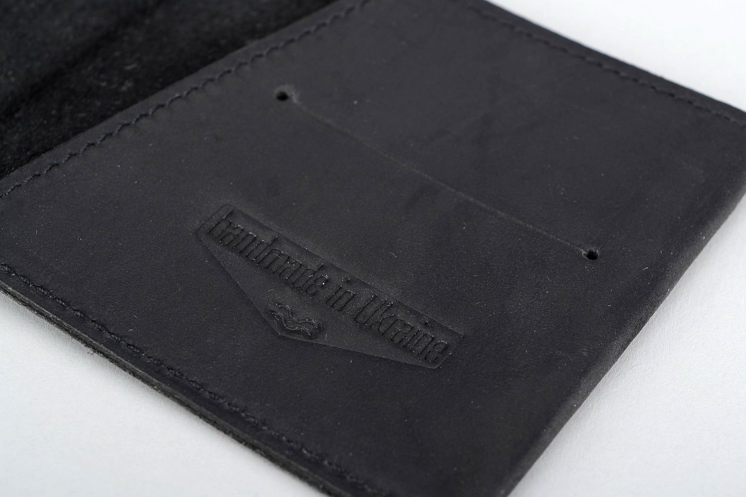 Leather wallet black photo 4