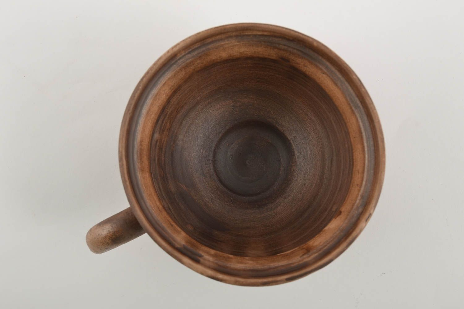 Handmade Tasse aus Ton in Braun originell schön 250 ml Geschenk Küchen Dekor foto 3