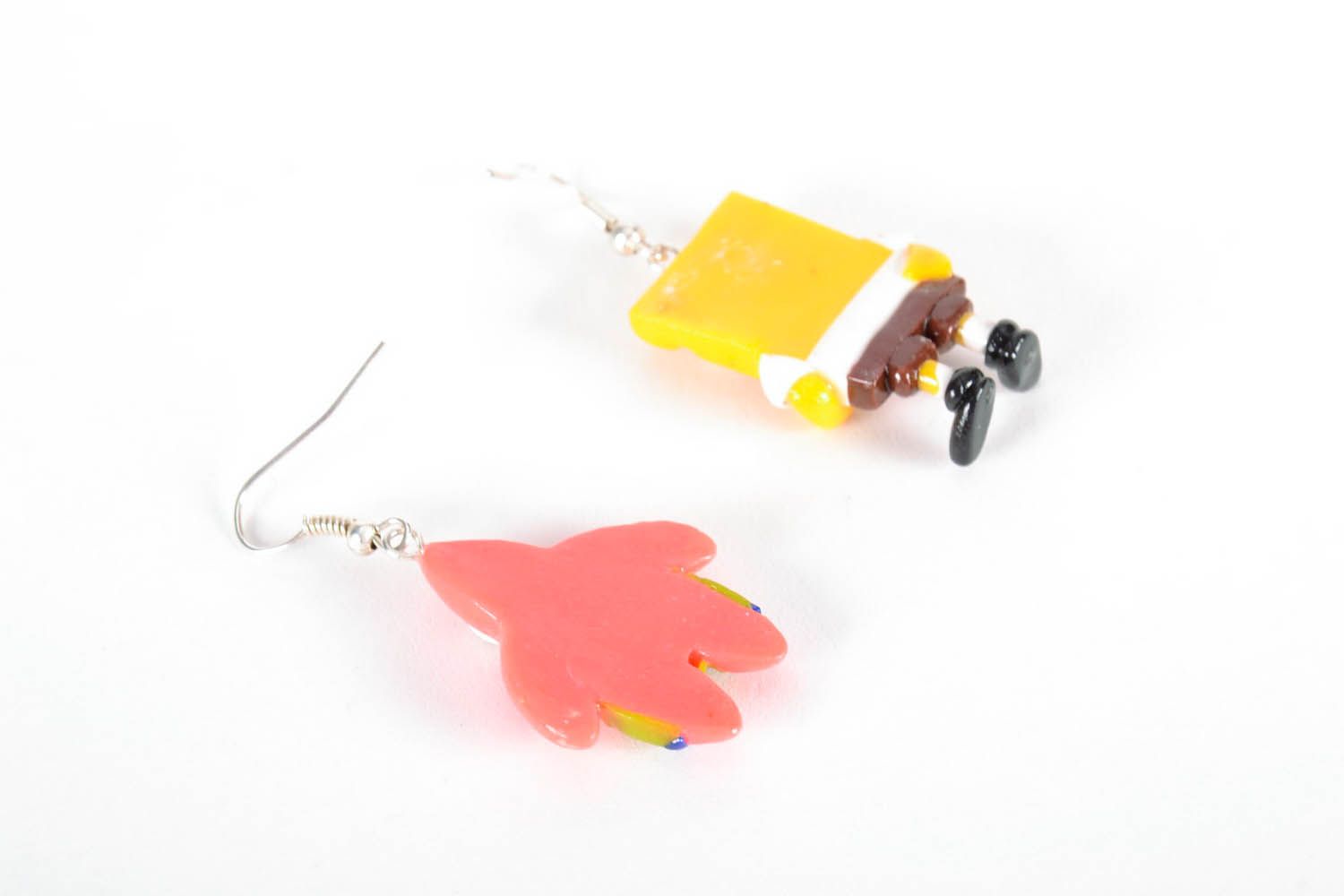 Funny polymer clay earrings photo 3