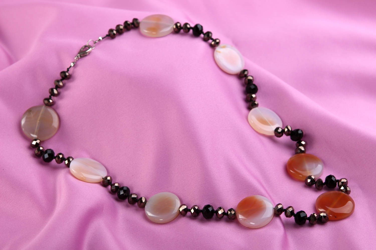 Damen Halskette handgeschaffen Modeschmuck Halskette originell Perlen Schmuck foto 1