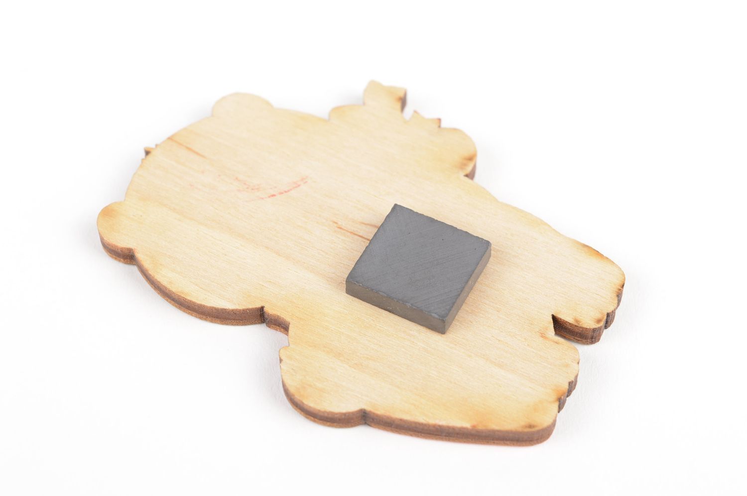 Handmade cute designer souvenir magnet for St Valentine wooden fridge magnet photo 4