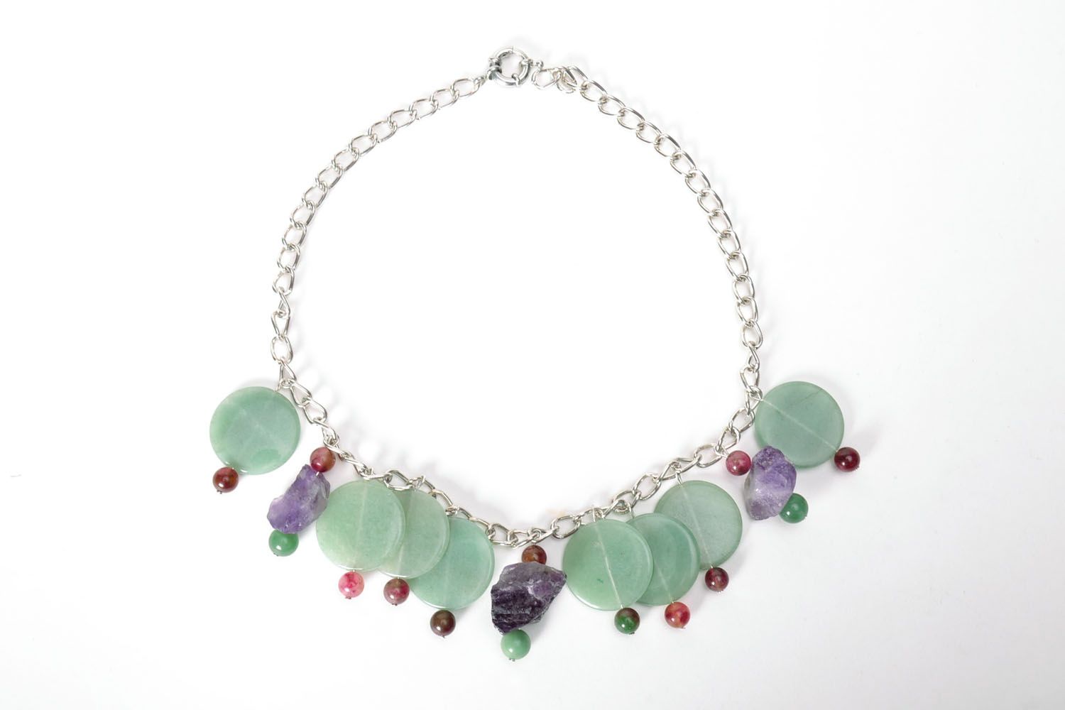Homemade necklace with natural stones photo 2