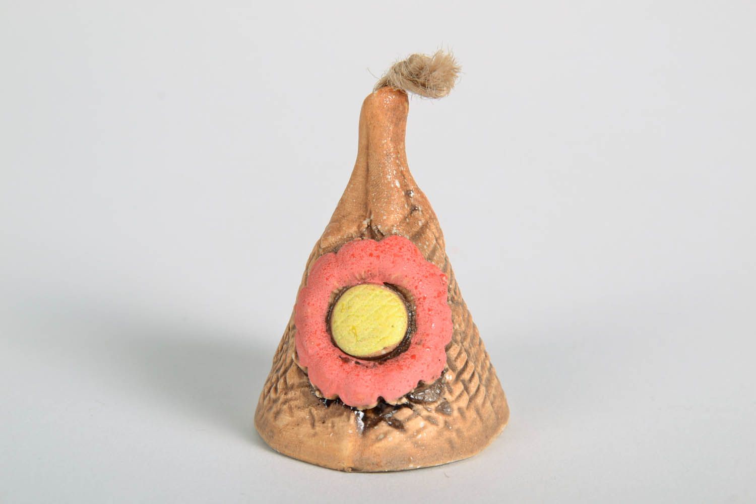 Ceramic bell with flower photo 4