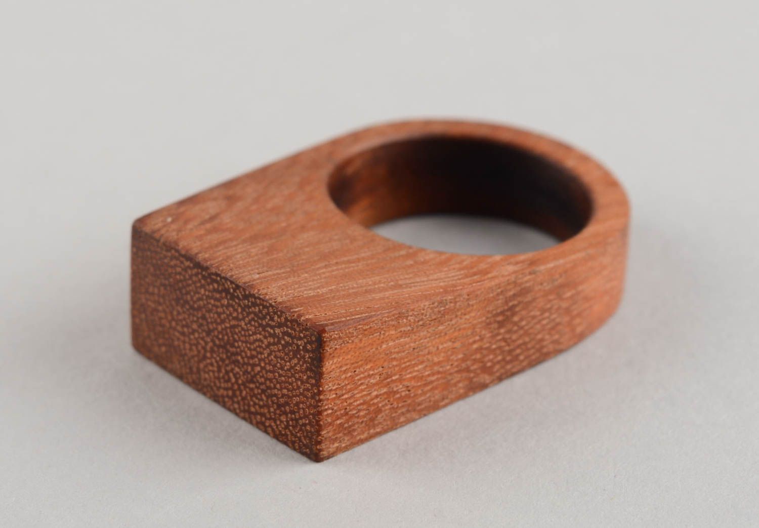 Designer Damen handmade Ring aus Holz geschnitzt originell künstlerisch foto 3