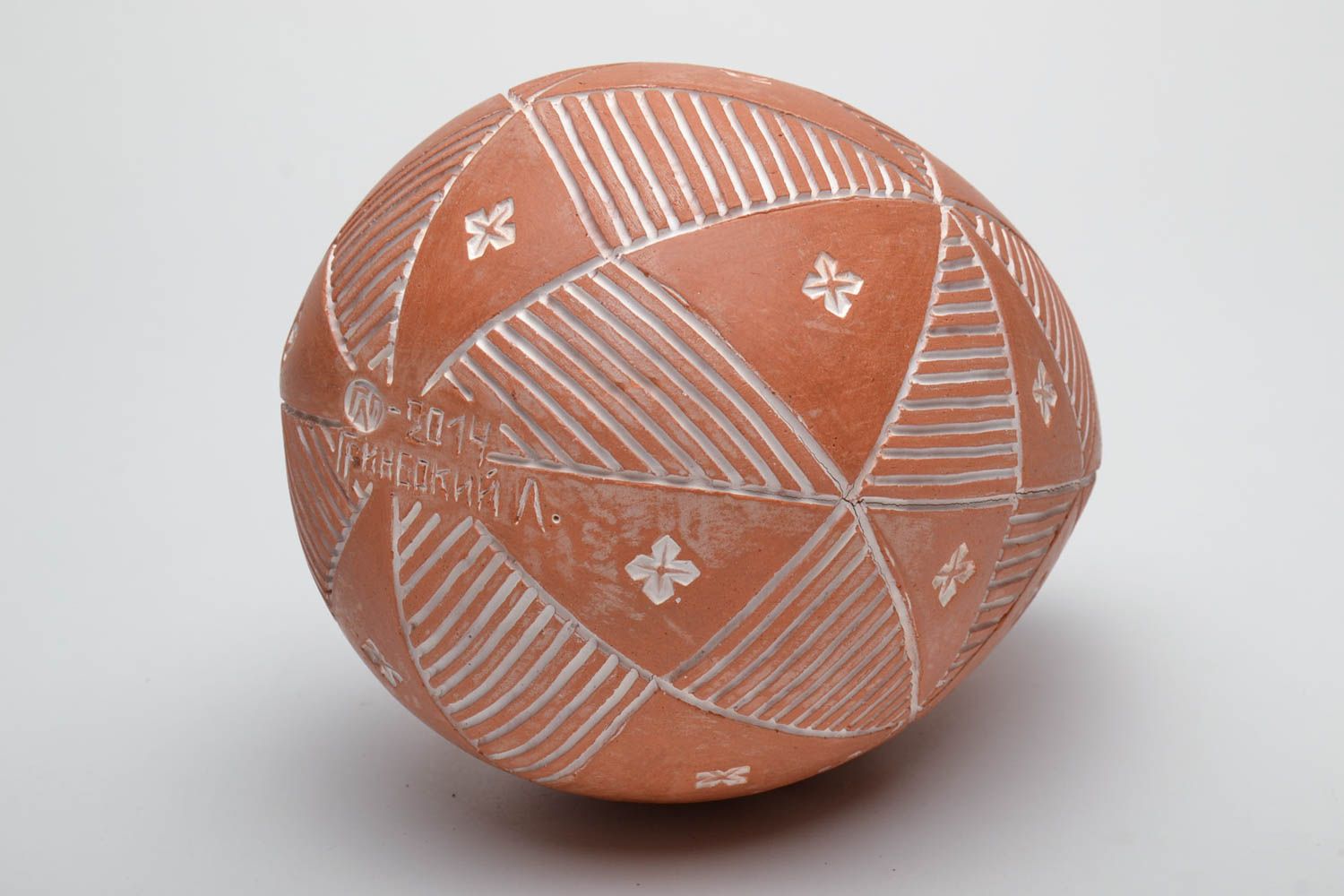Huevo de cerámica pintado  foto 4