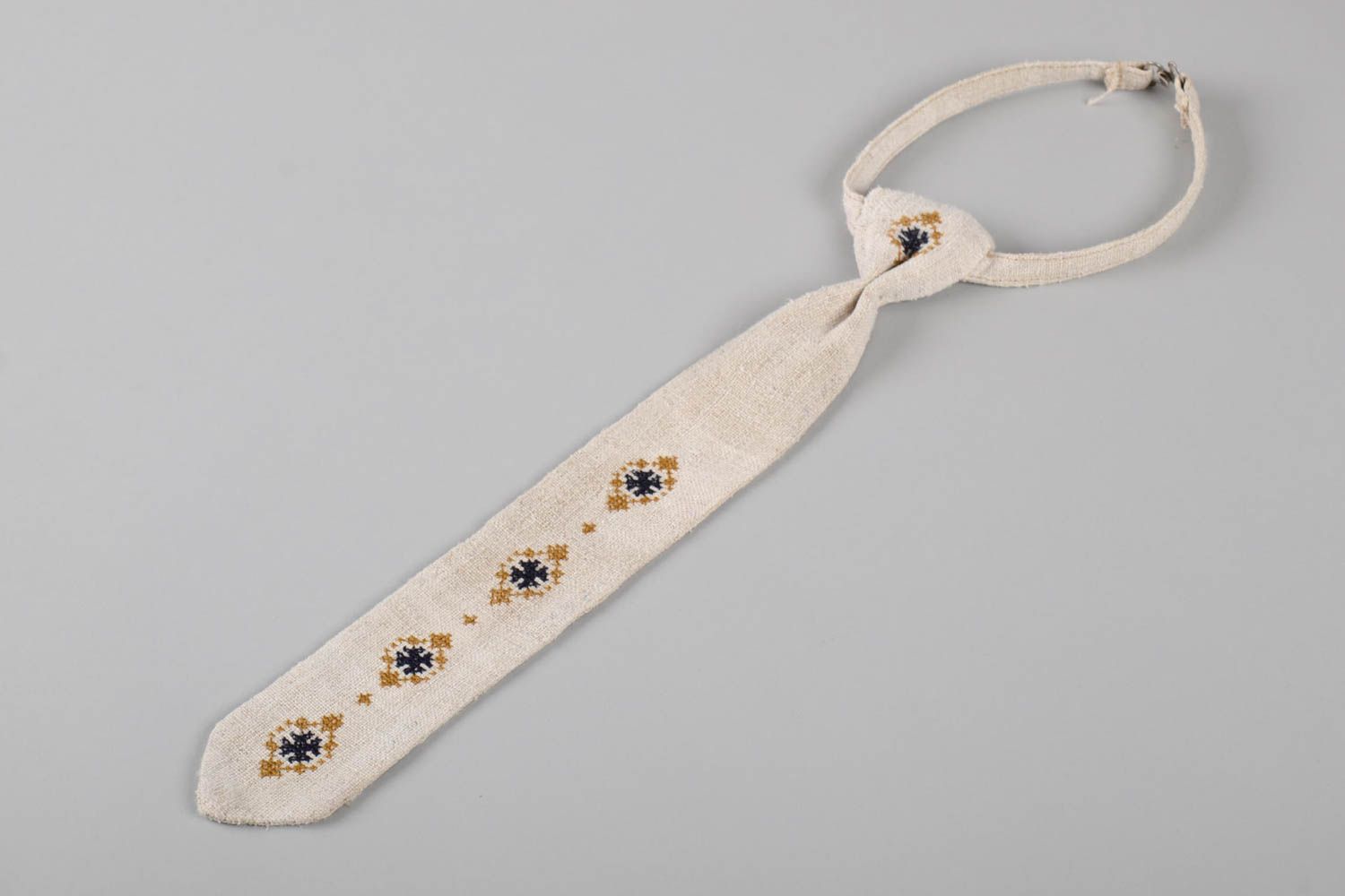 Handmade Designer Krawatte Damen Herren Accessoire ausgefallenes Geschenk Leinen foto 1