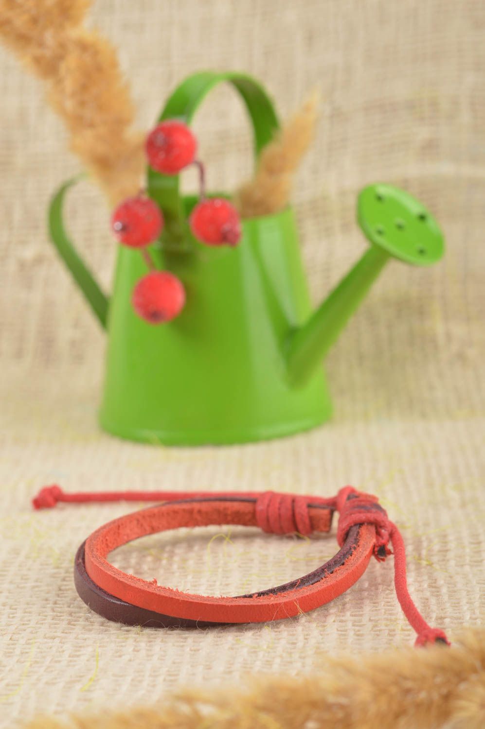 Stylish handmade woven leather bracelet fashion accessories gift ideas photo 1