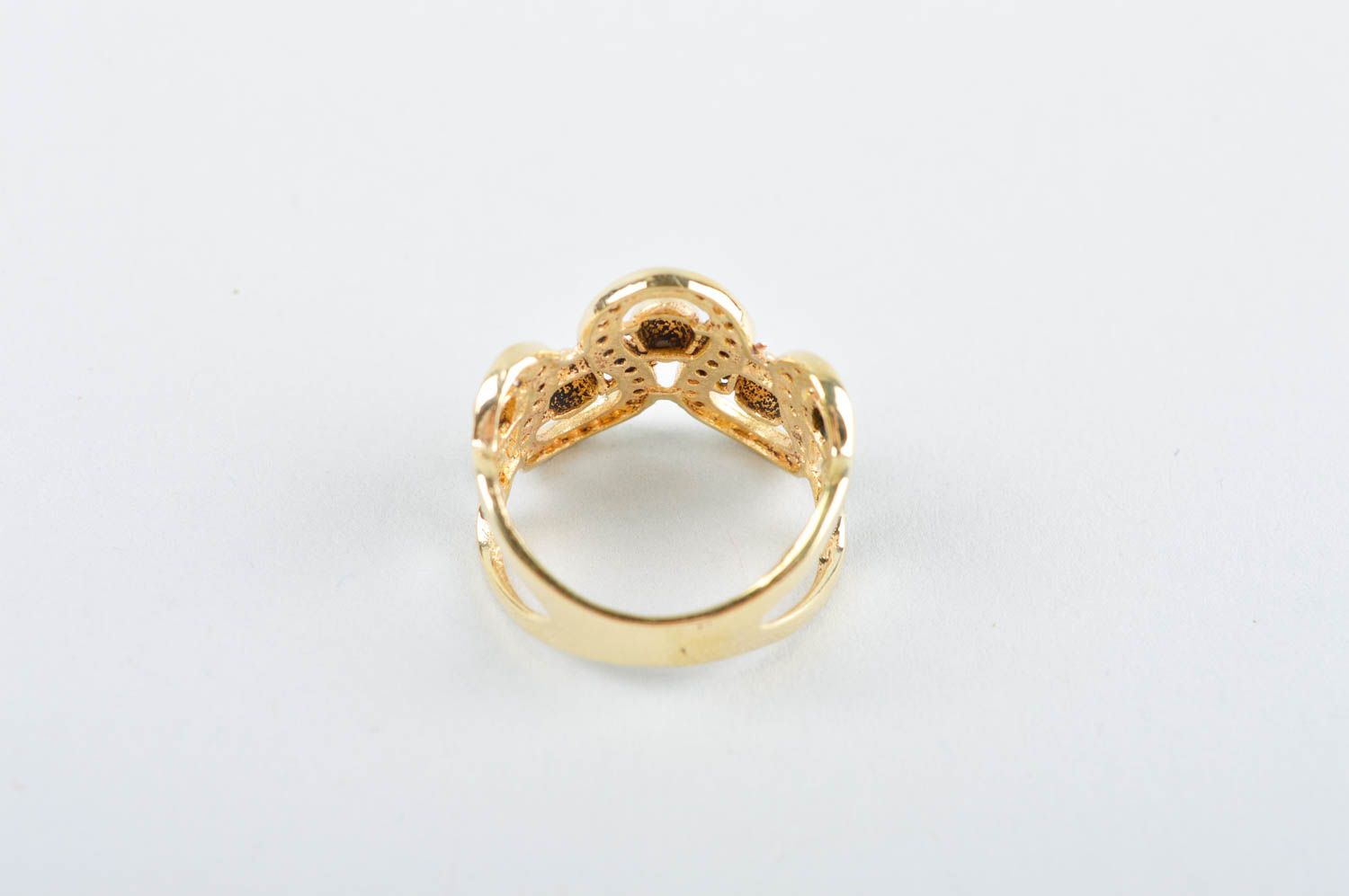 Stylish handmade metal ring brass ring design handmade accessories small gifts photo 3