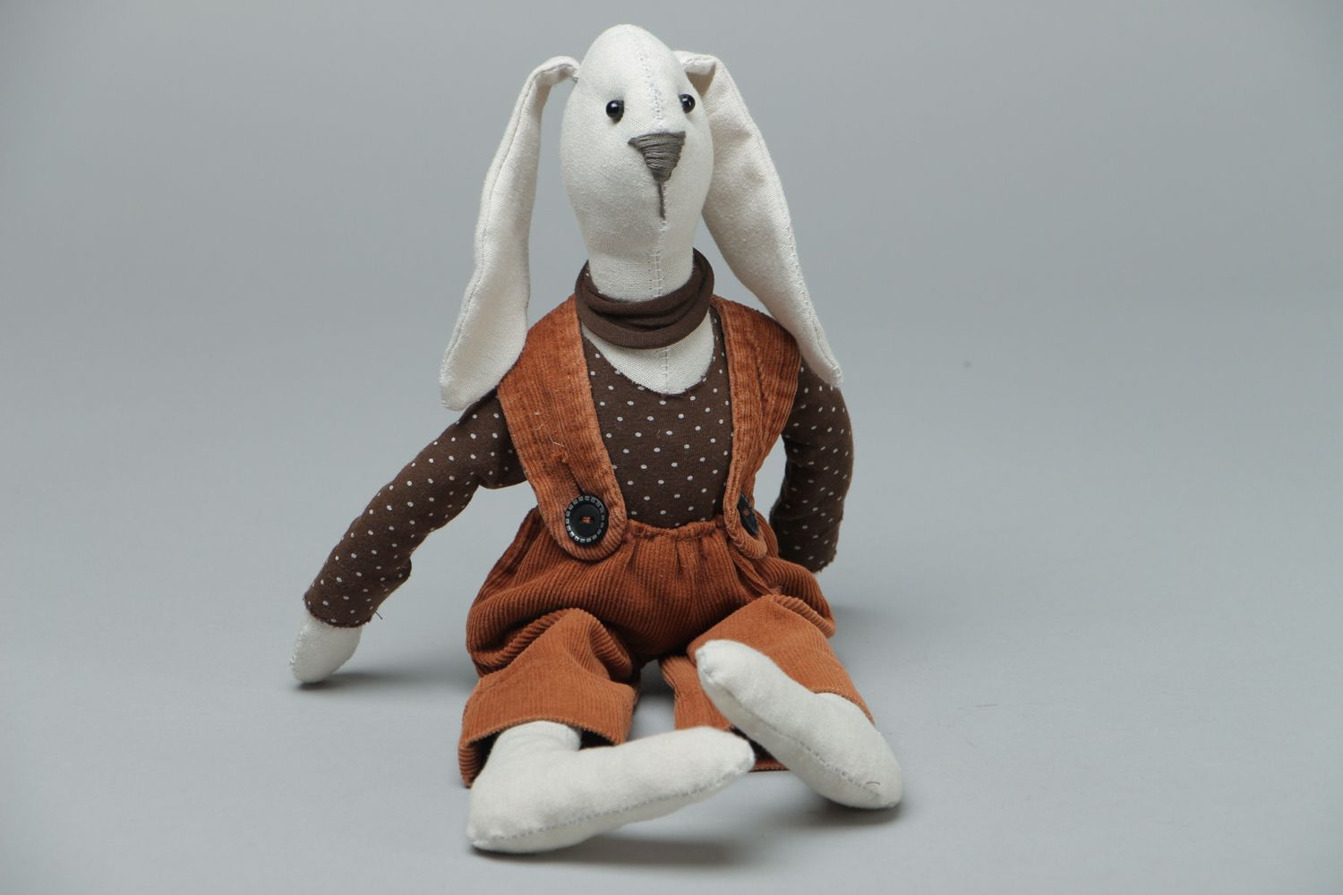 Muñeco de tela con orejas largas foto 1