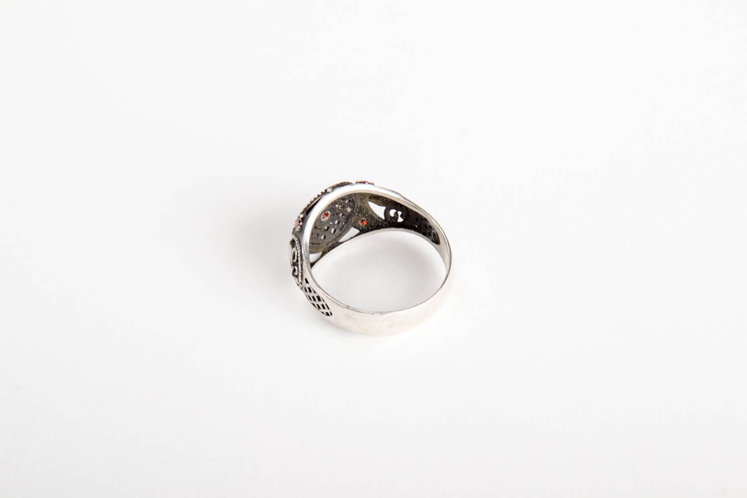 Handmade silver ring designer silver ring unusual ring for men gift ideas photo 3