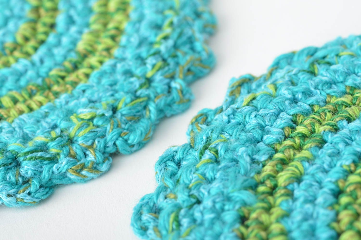 Manique au crochet faite main Textile de cuisine turquoise Accessoire cuisine photo 3