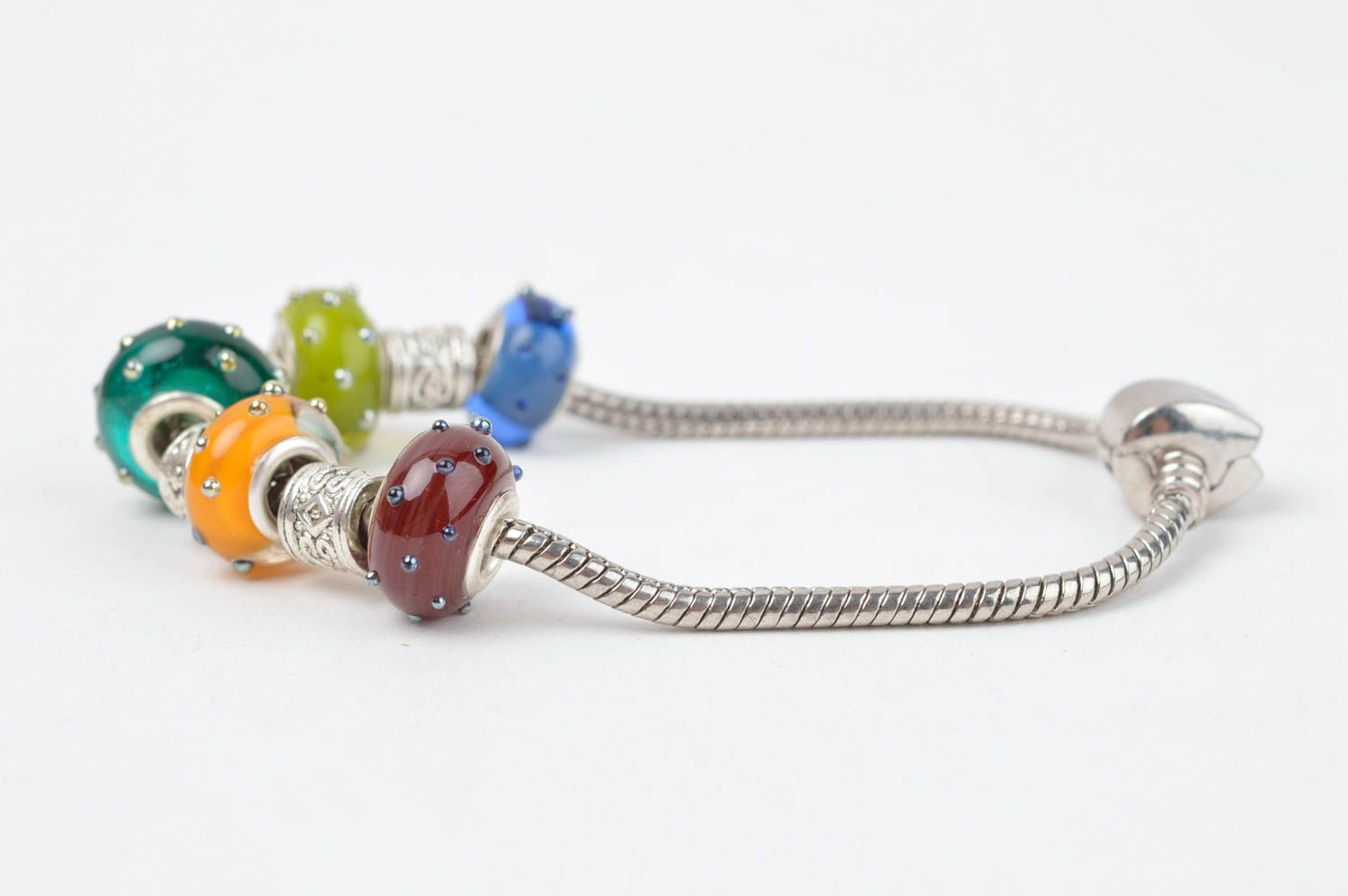 Unusual handmade glass bracelet beaded wrist bracelet cool jewelry designs photo 2