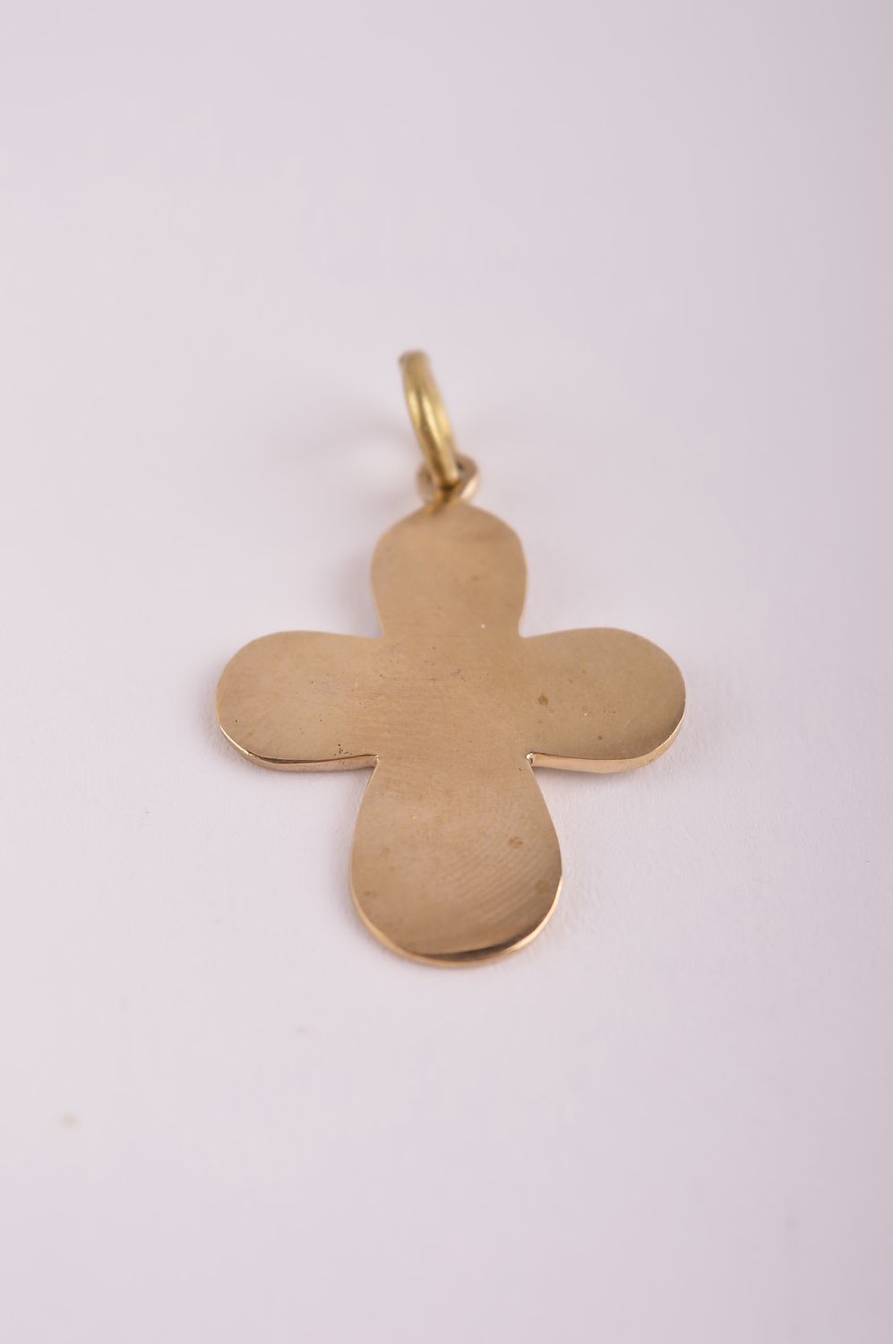 Unusual handmade brass cross pendant metal craft costume jewelry designs photo 3