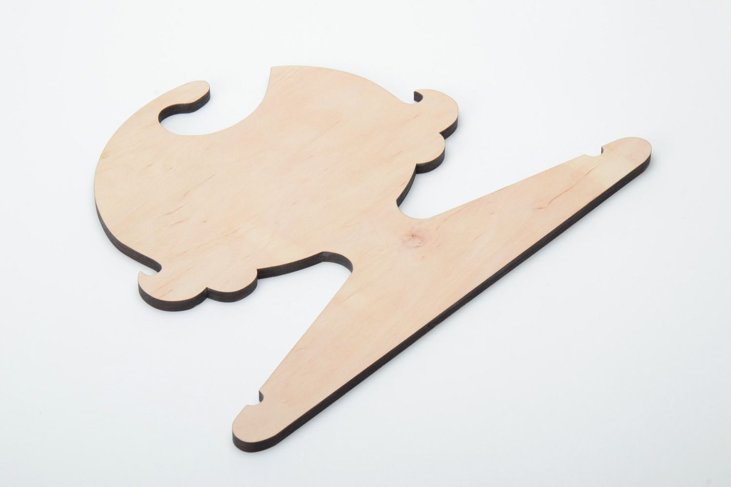 Plywood blank clothes hanger for painting photo 3