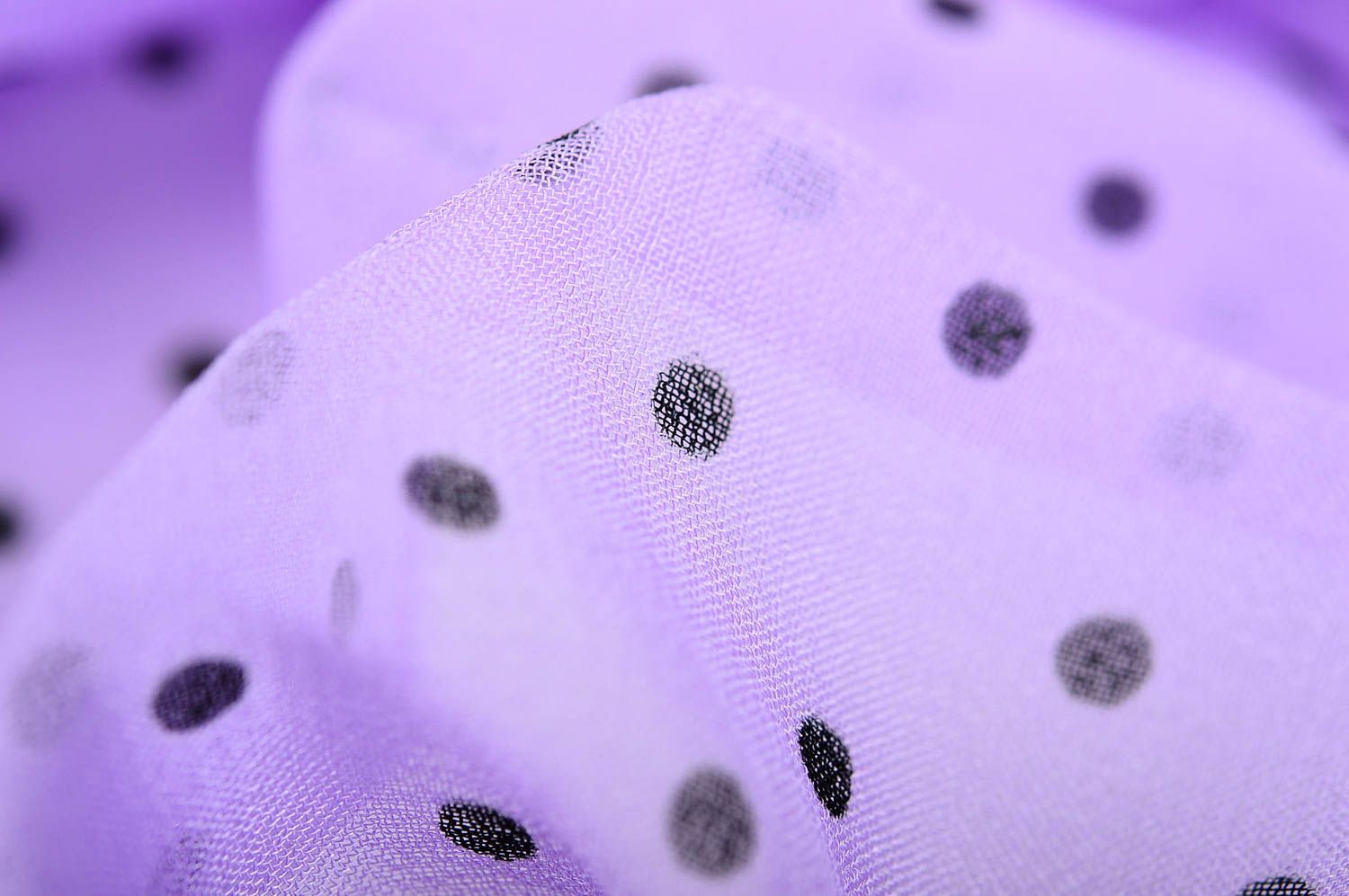 Violetter Schal für Damen handmade Accessoire für Frau Chiffon Schal gepunktet  foto 3