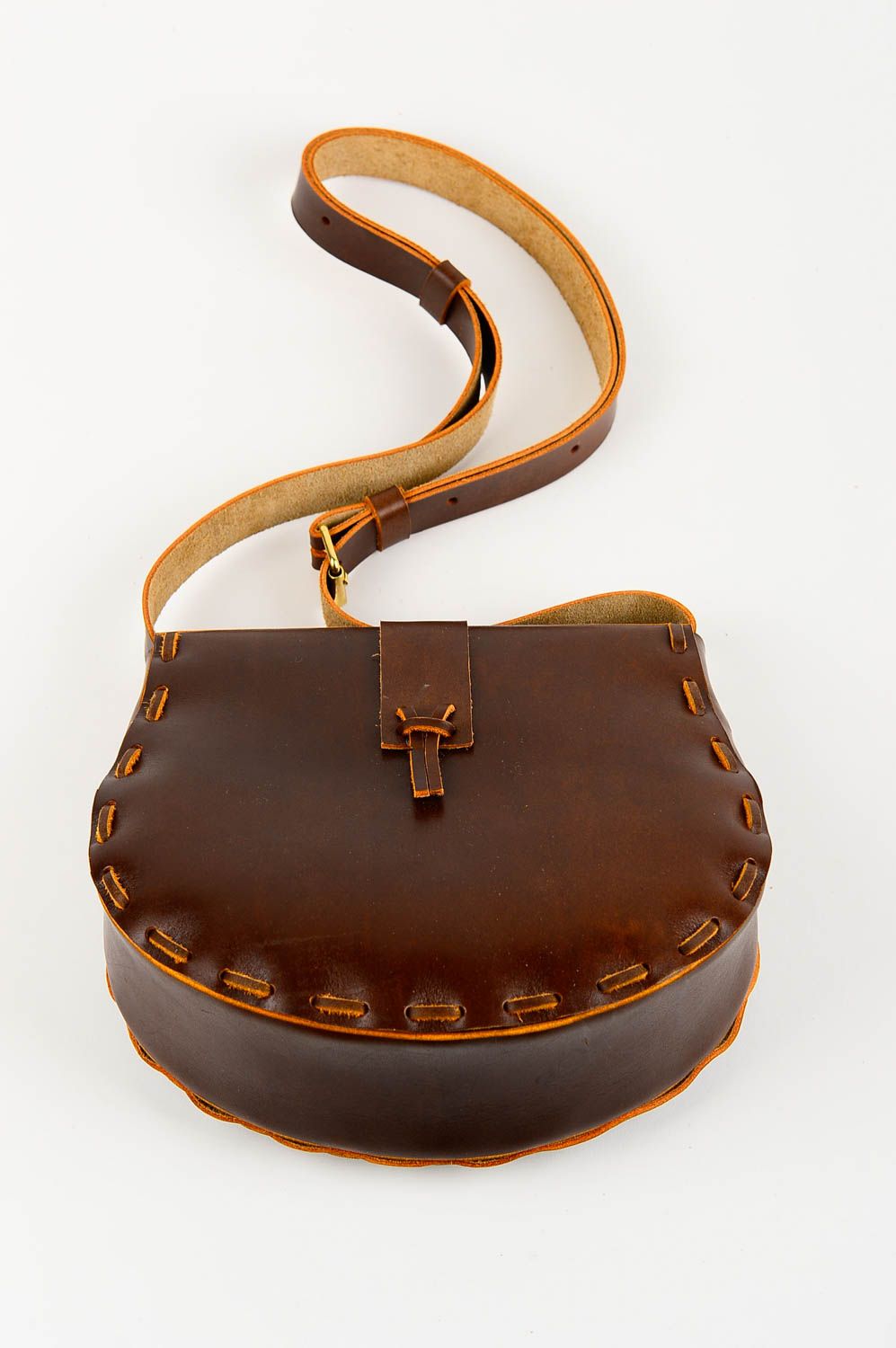 Bolso de cuero hecho a mano accesorio original regalo especial para mujer foto 4