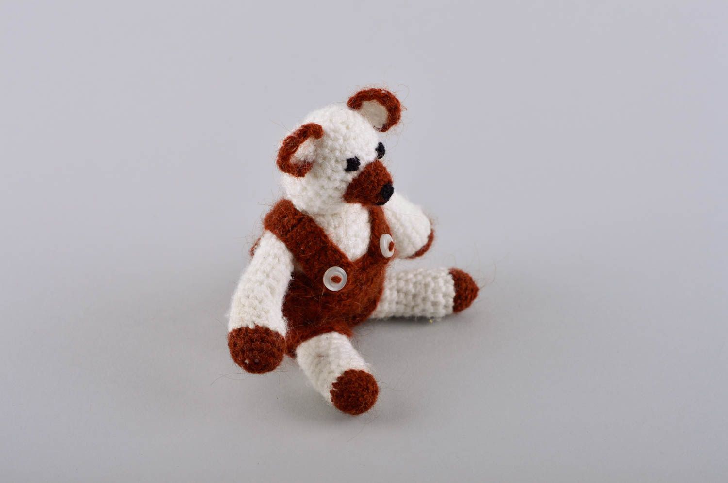 Jouet tricoté Peluche faite main au crochet en forme de souris Cadeau enfant photo 5
