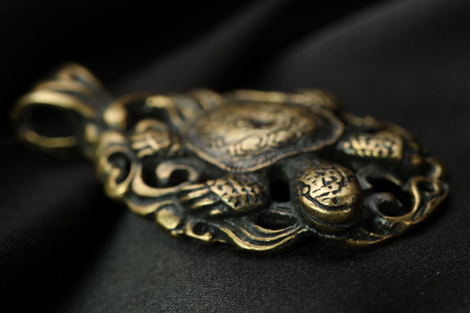 Pingente de bronze feito à mão Tartaruga  foto 2