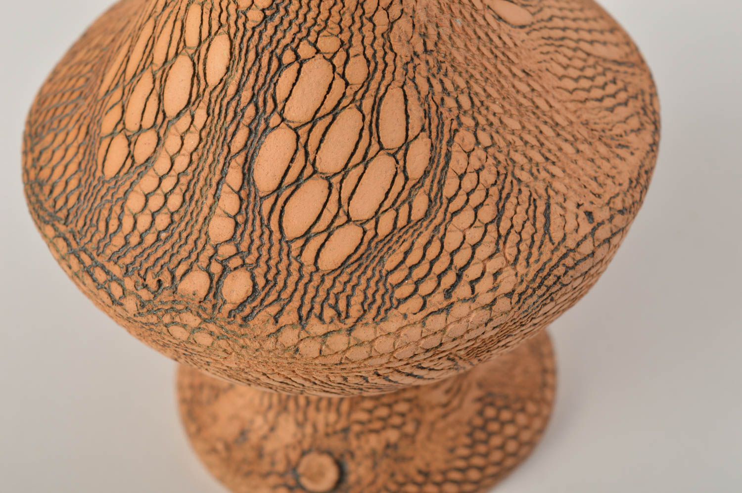 Handgemachte Keramik Designer Vase Haus Dekor Geschenk für Frauen schön braun foto 4