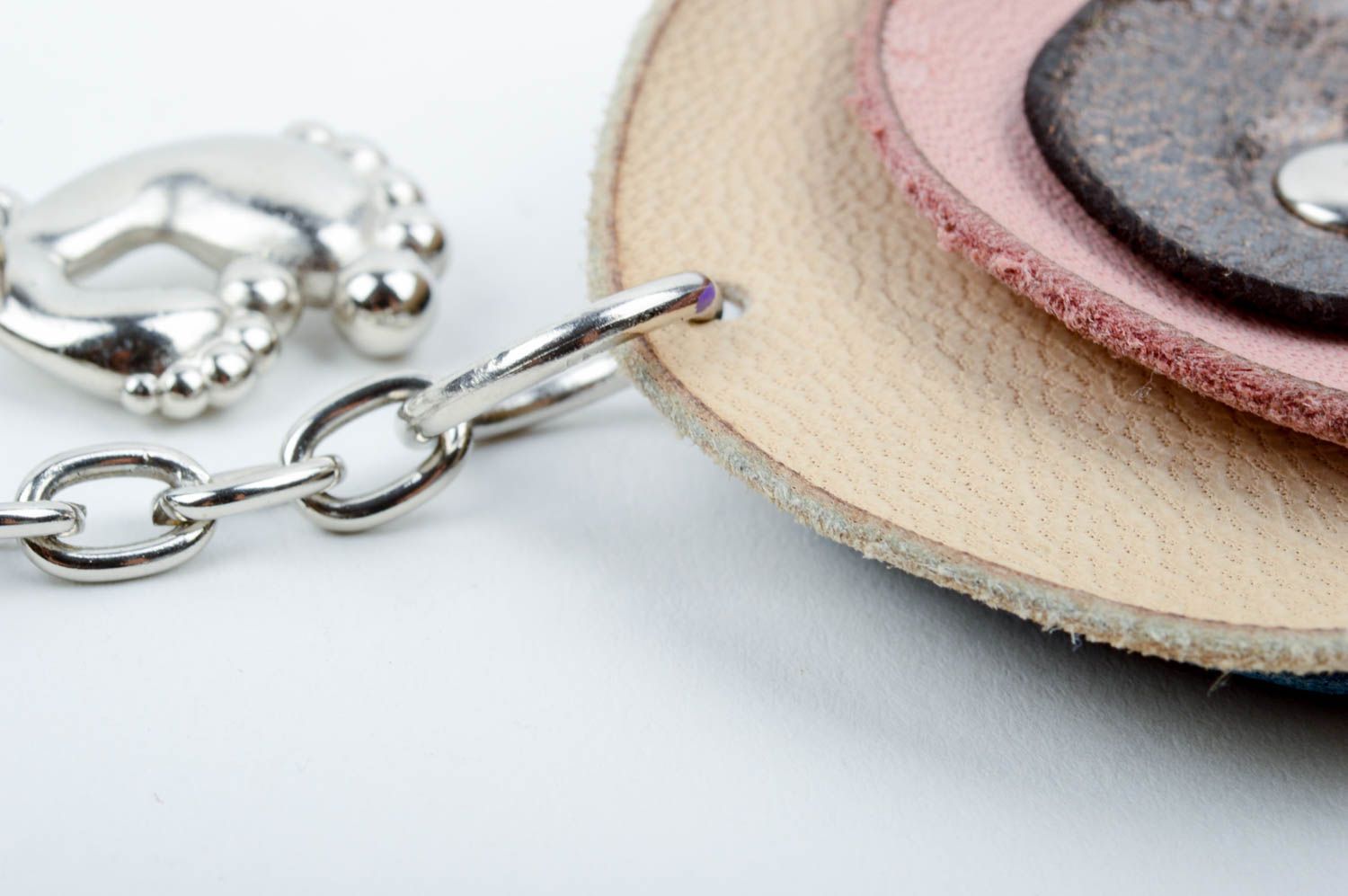 Handmade designer keychain stylish leather keychain wonderful accessory photo 5