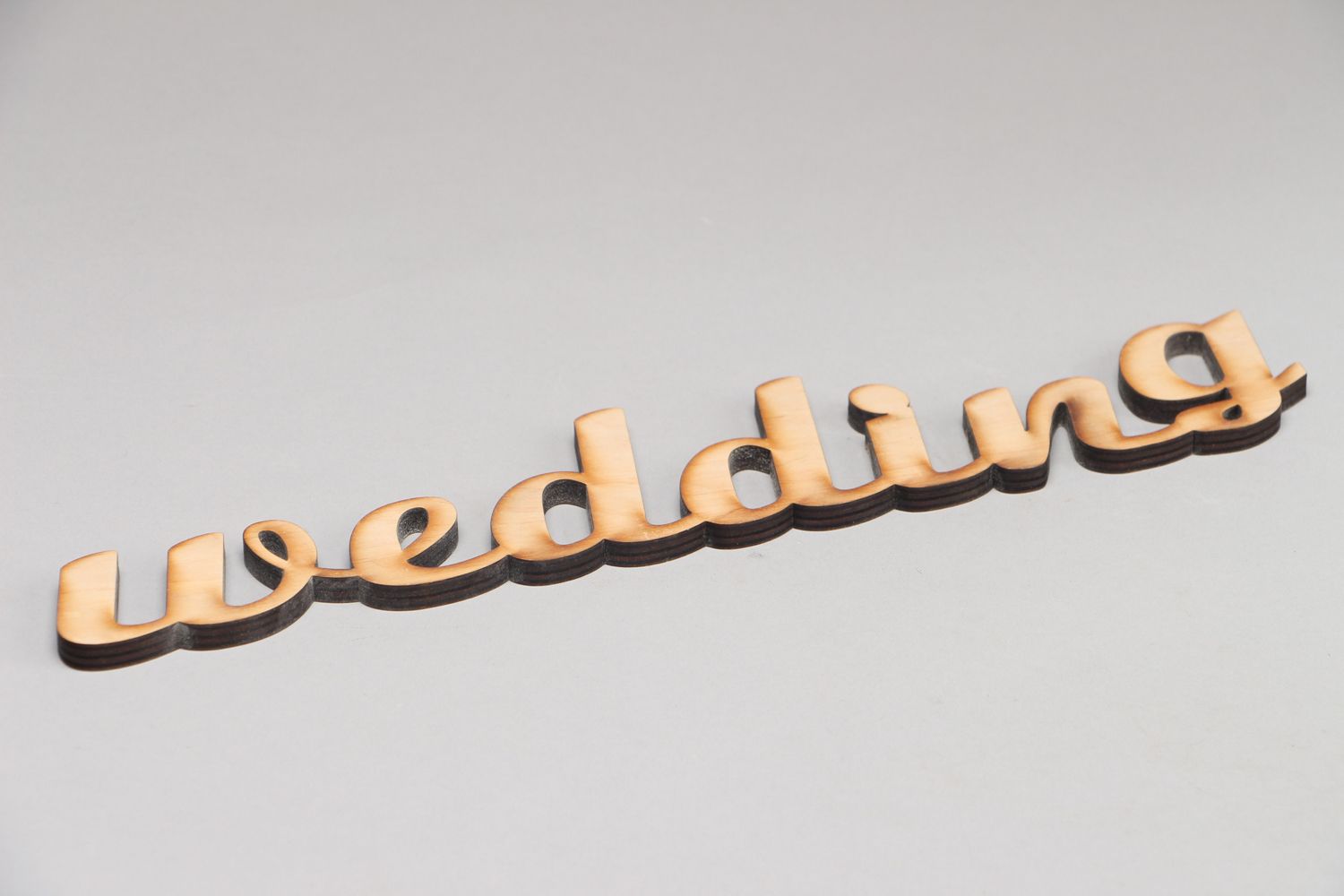 Plywood craft blank lettering Wedding photo 3