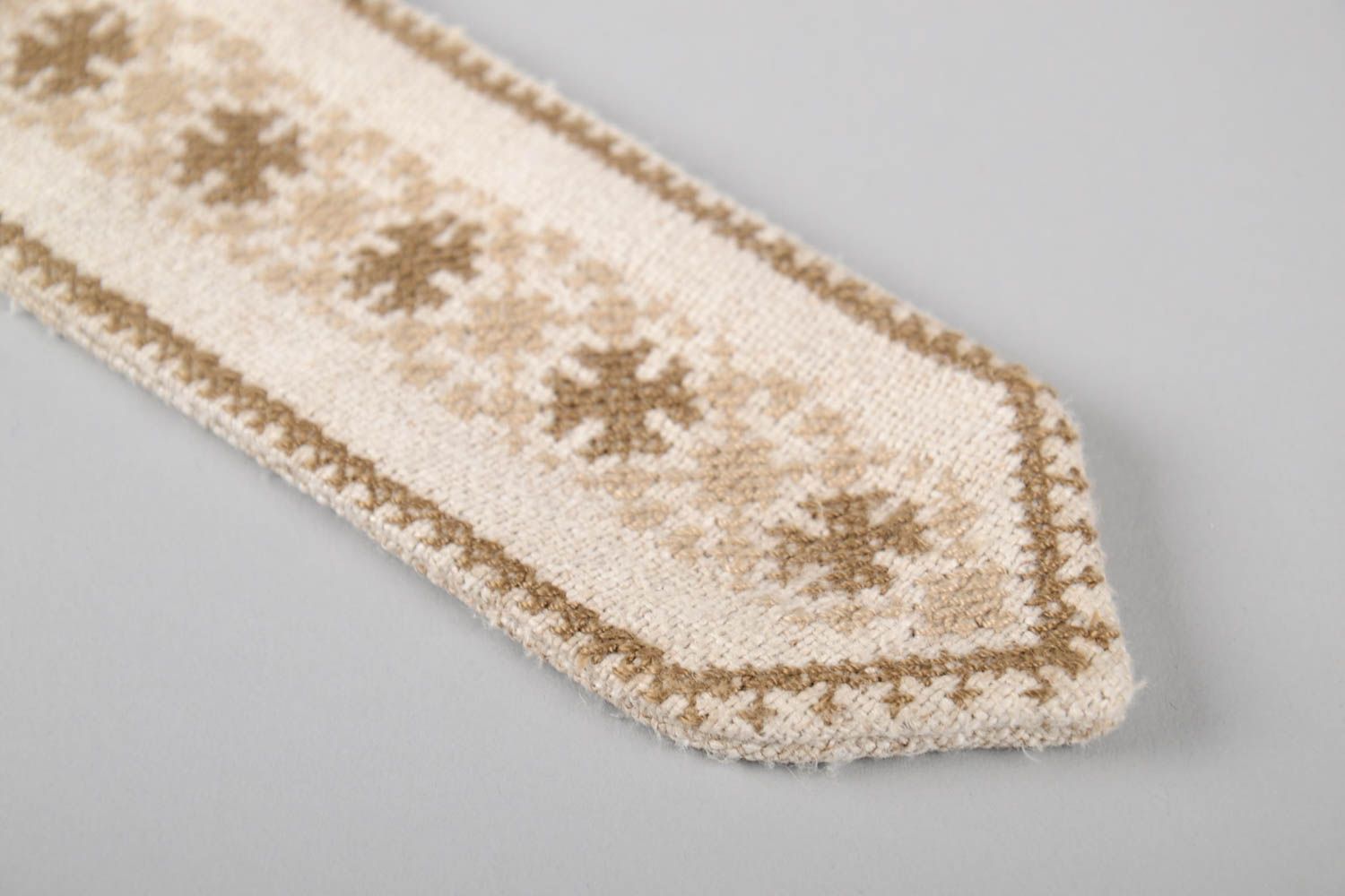 Corbata bordada hecha a mano regalo original accesorio para hombre de lino foto 2