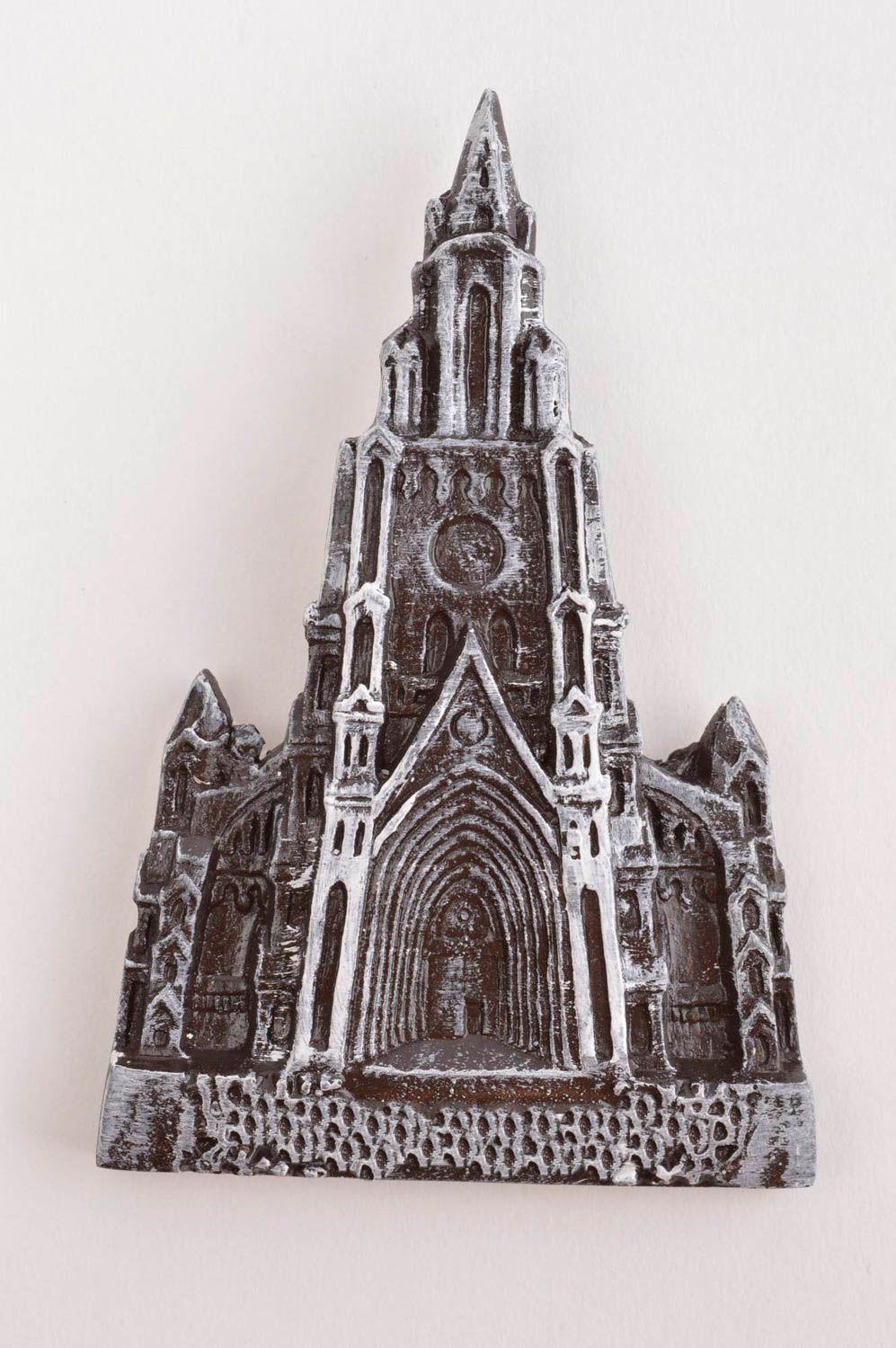 Aimant frigo fait main Magnet frigo en plâtre cathédrale gothique Déco cuisine photo 2