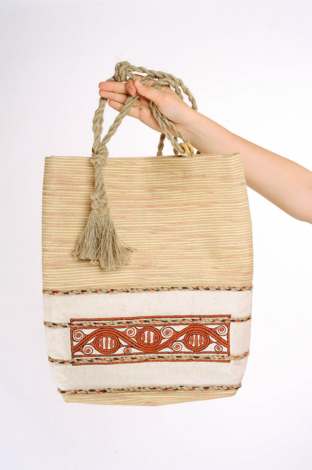Льняная сумка с вышивкой Триполье фото 2