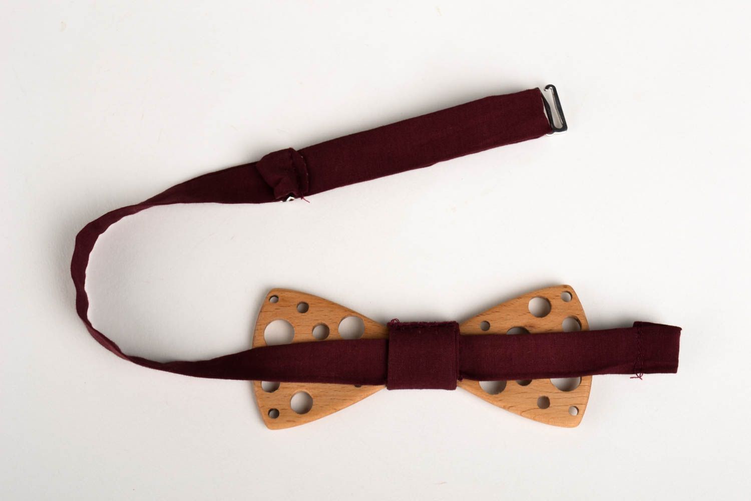 Handmade wooden bow tie stylish bow tie men accessories present for boyfriend photo 2