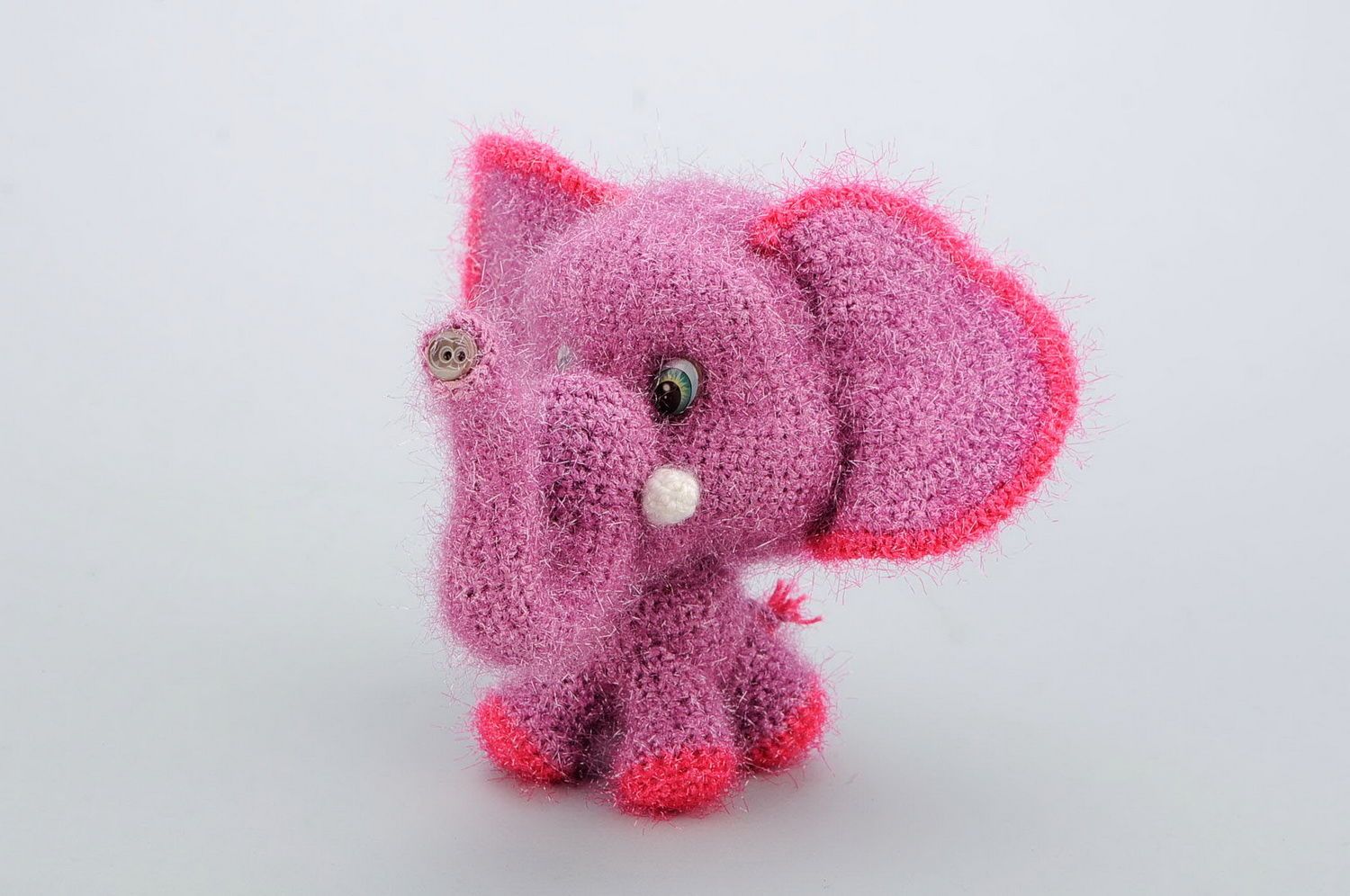 Crocheted rattle toy Elephant photo 3