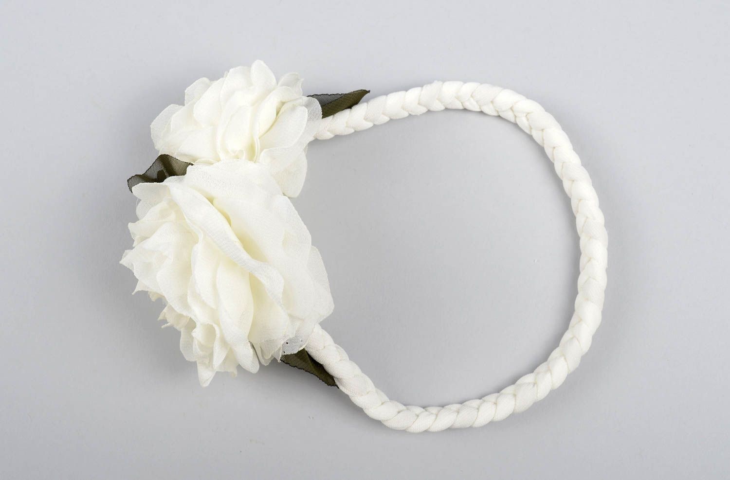 Banda para el cabello artesanal con flores cinta de pelo regalo para niña foto 4
