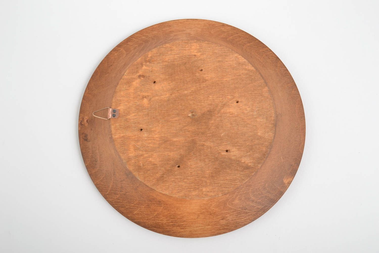 Подарочная тарелка ручной работы деревянная посуда резной декор на стену фото 3