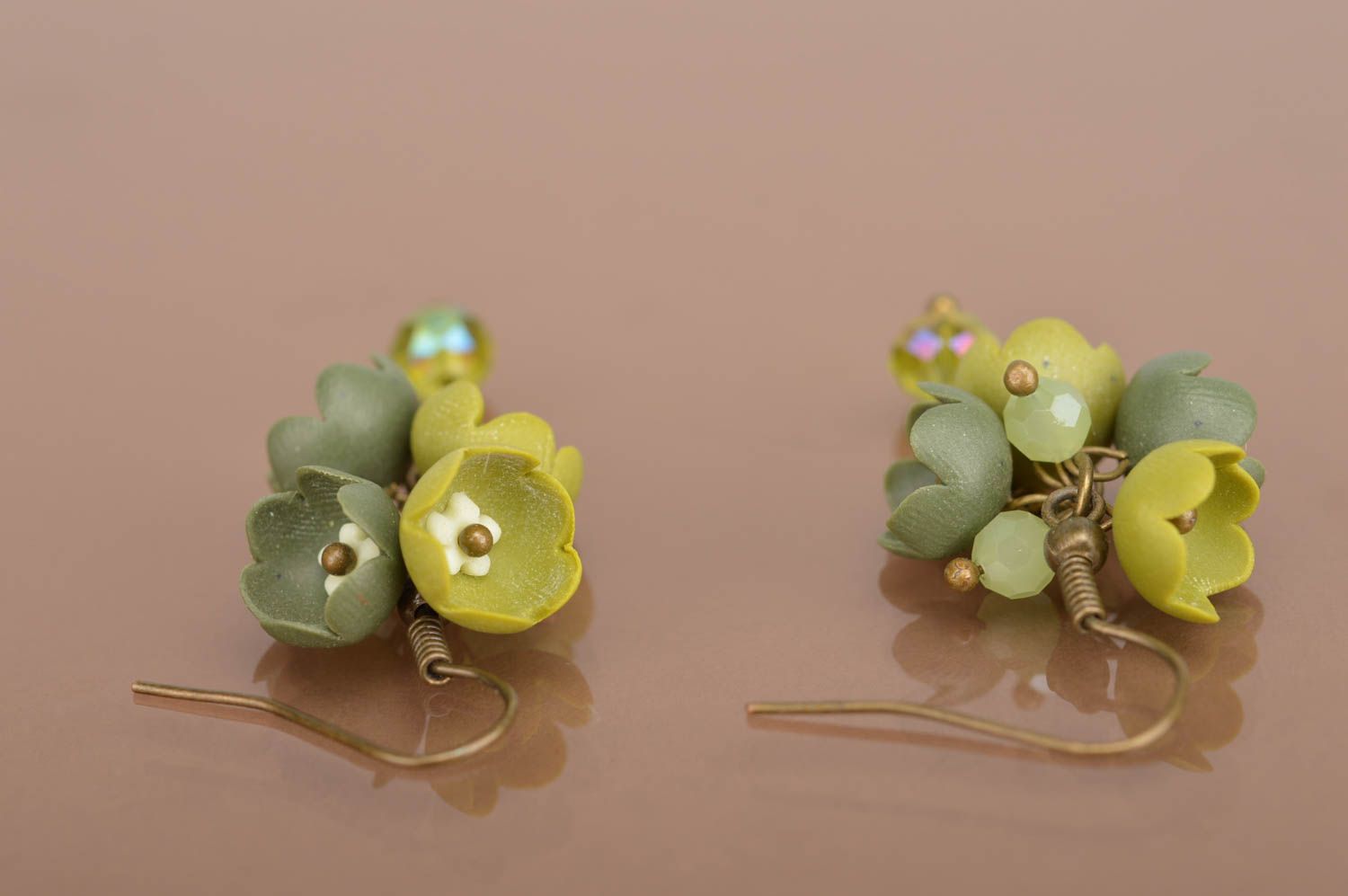 Ohrringe Blumen Handmade Ohrringe Modeschmuck Ohrringe Geschenk für Frauen lang foto 4