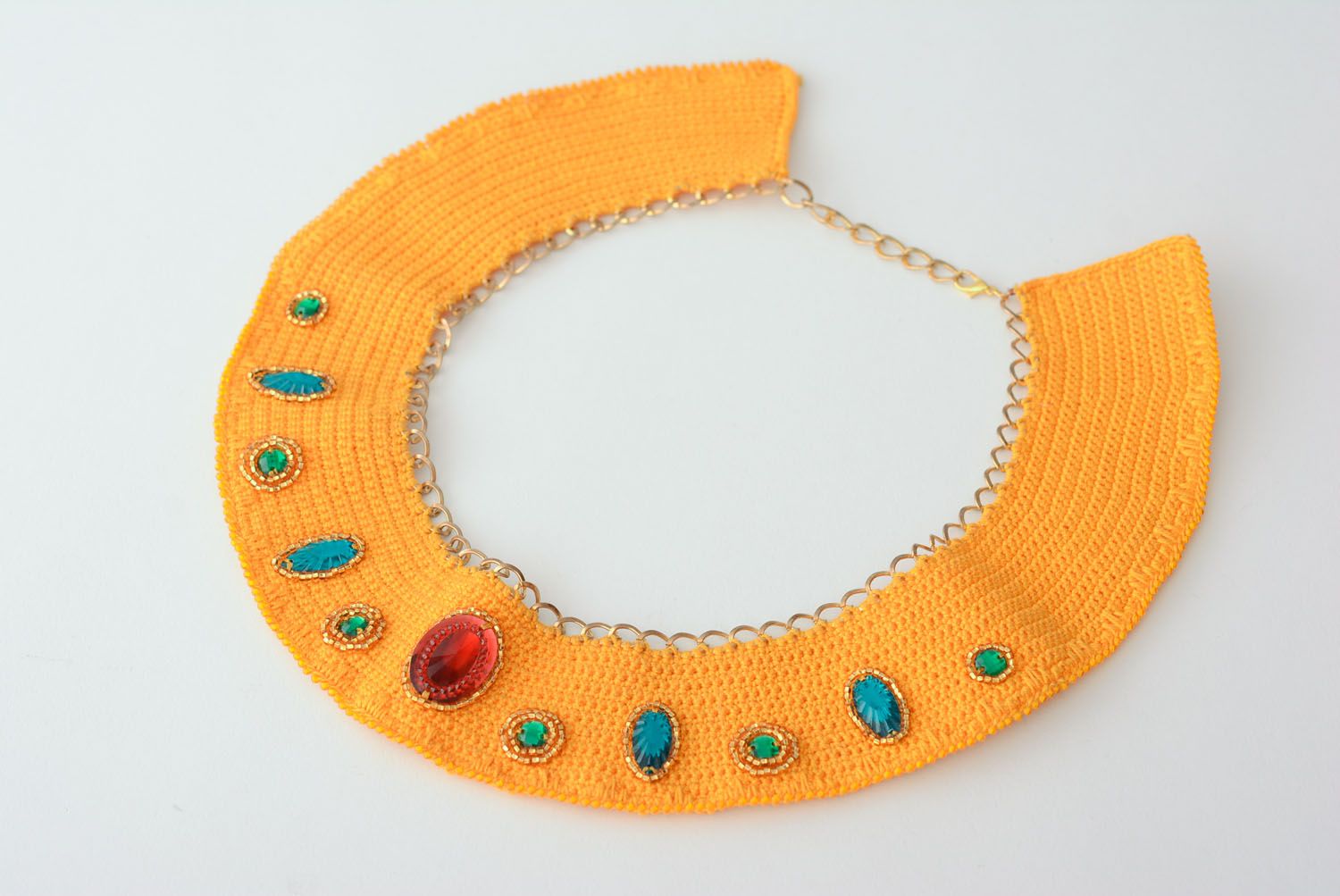 Homemade fabric necklace photo 2