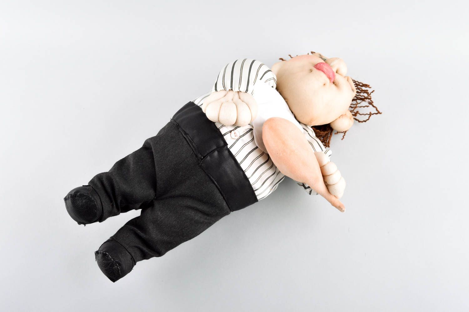 Кукла ручной работы интерьерная кукла для декора текстильная кукла обжора фото 4