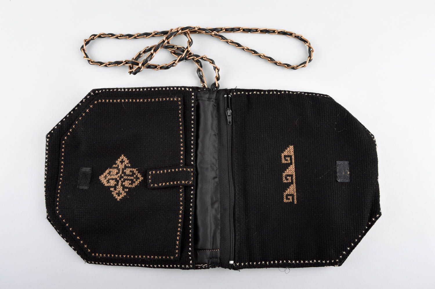 Embroidered shoulder bag handmade purse textile purse present for women photo 4