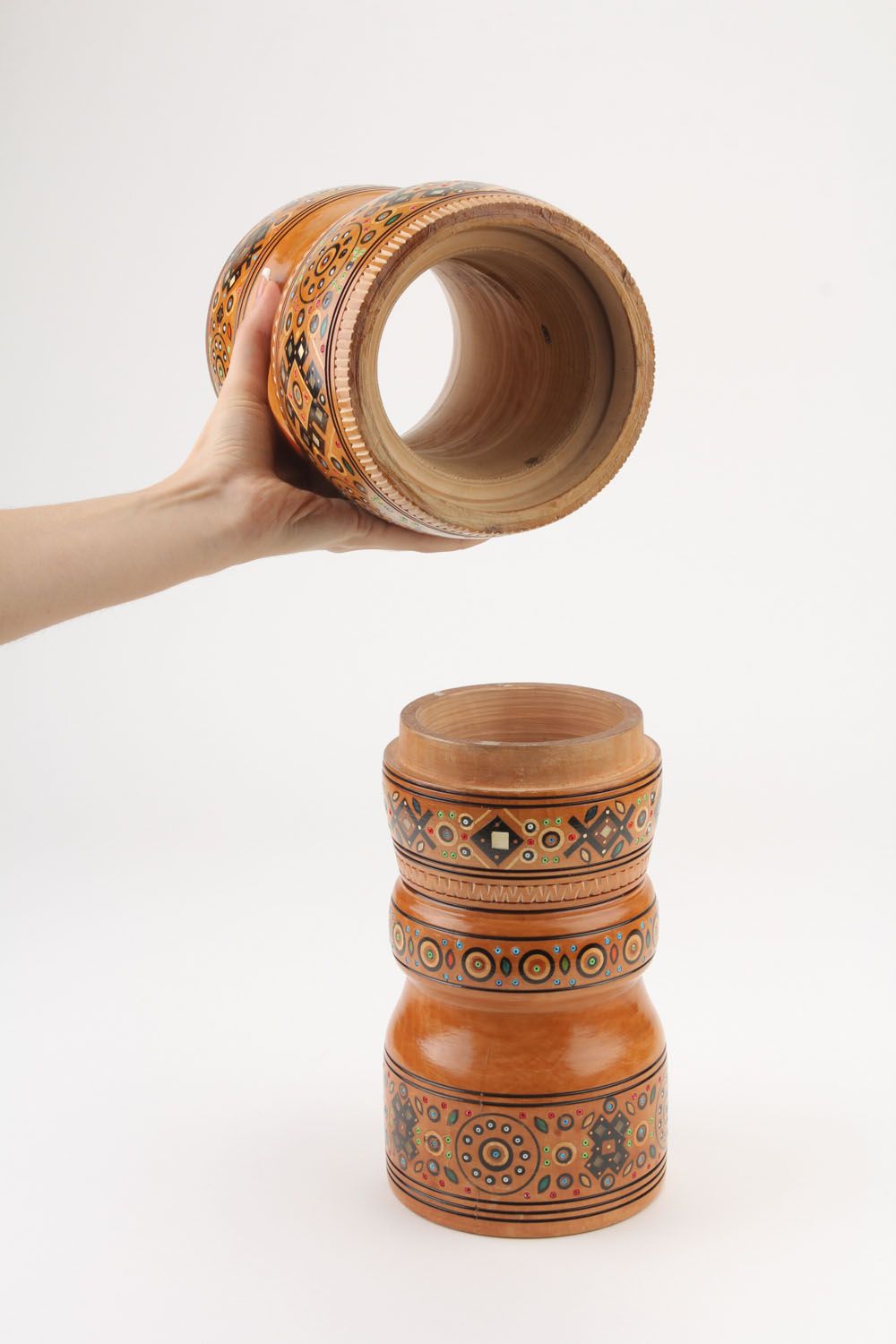 Vase transformable en bois fait main photo 4