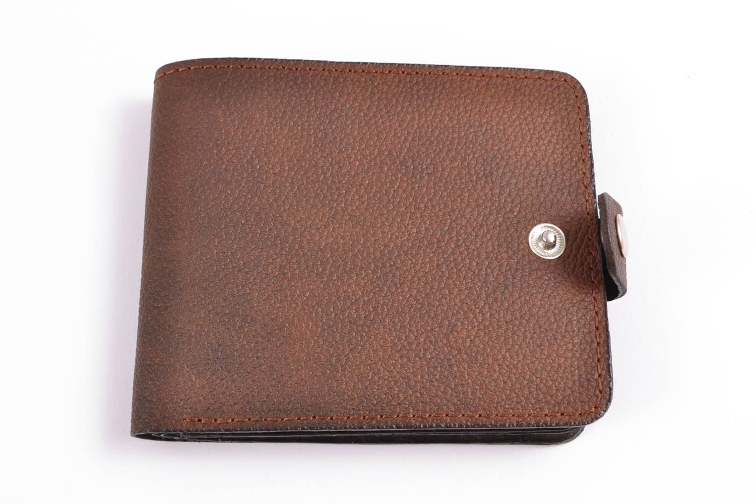Genuine leather wallet of brown color for men photo 5