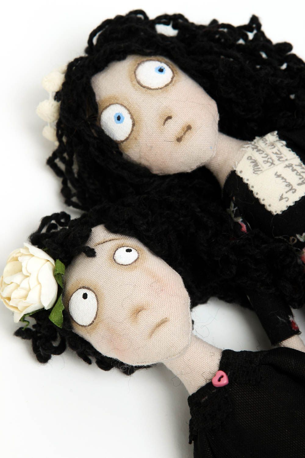 Handgefertigtes Puppen Set Designer Puppen kreative Geschenkideen 2 Stück  foto 3