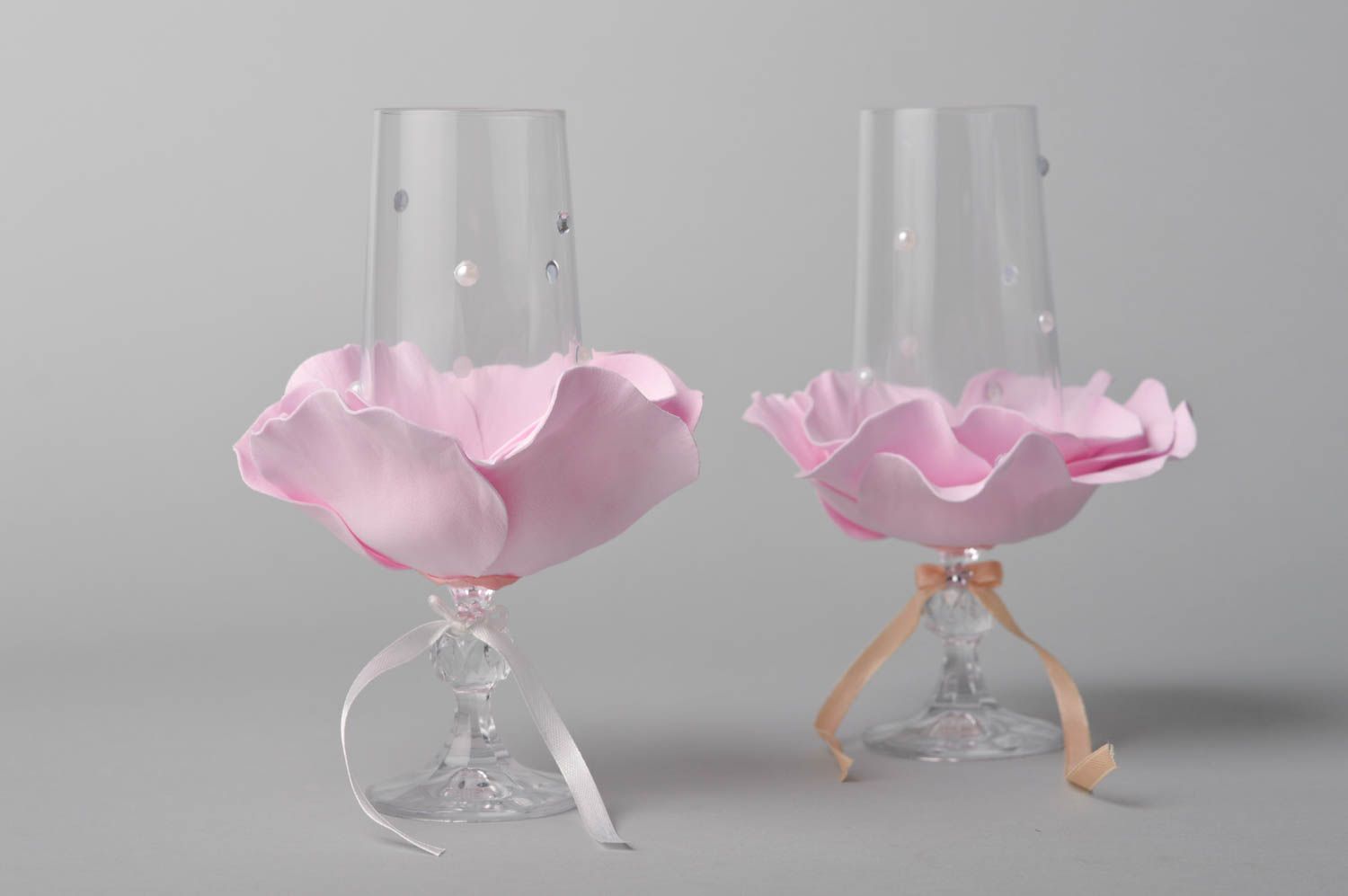 Handmade Gläser Set Sektgläser zur Hochzeit Champagner Gläser Designer Geschirr foto 2