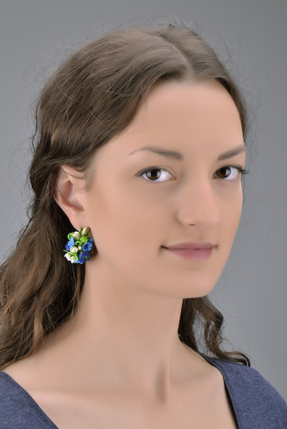 Handmade earrings made of polymer clay photo 5