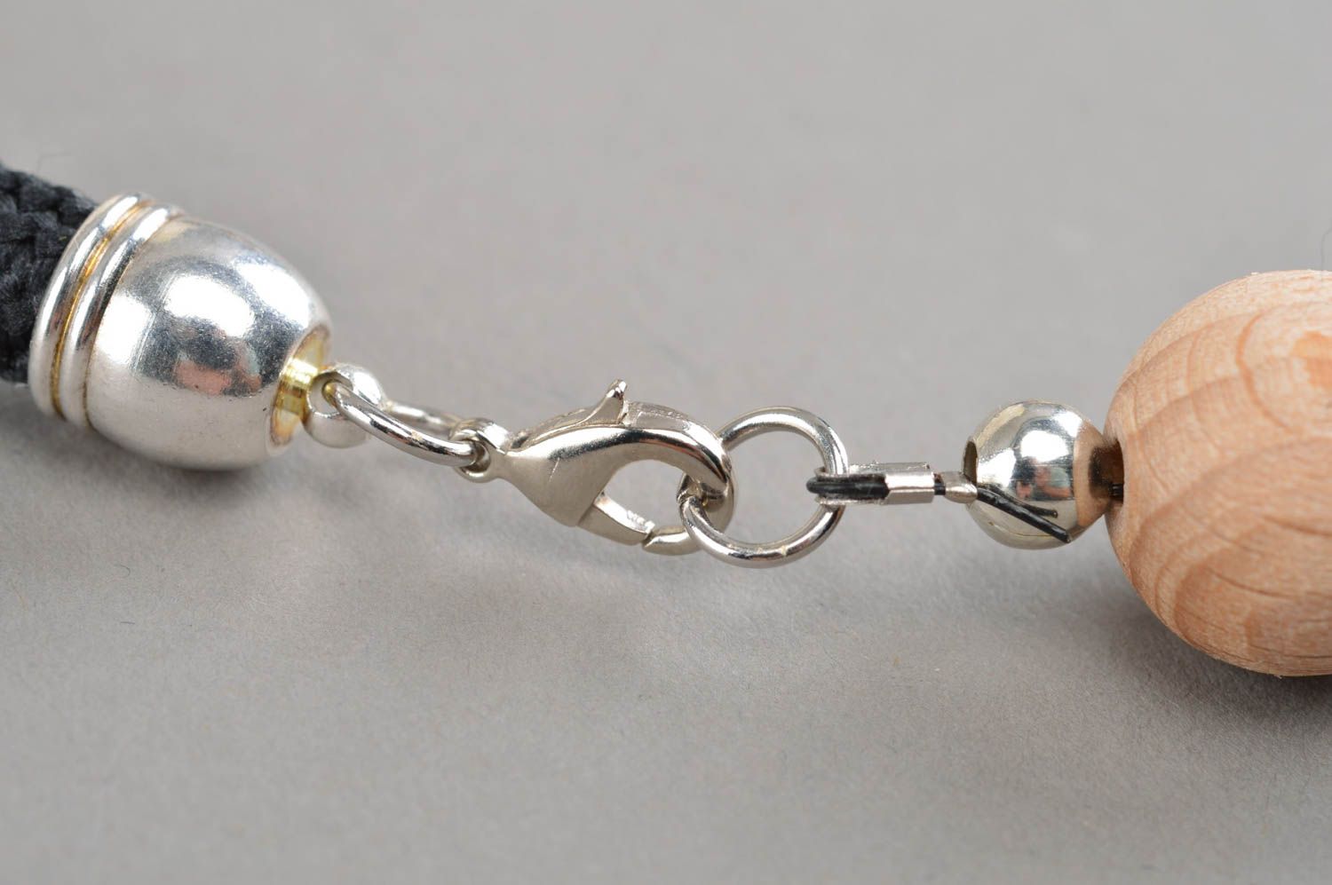 Collana di perle di legno fatta a mano originale di moda bigiotteria da donna foto 5