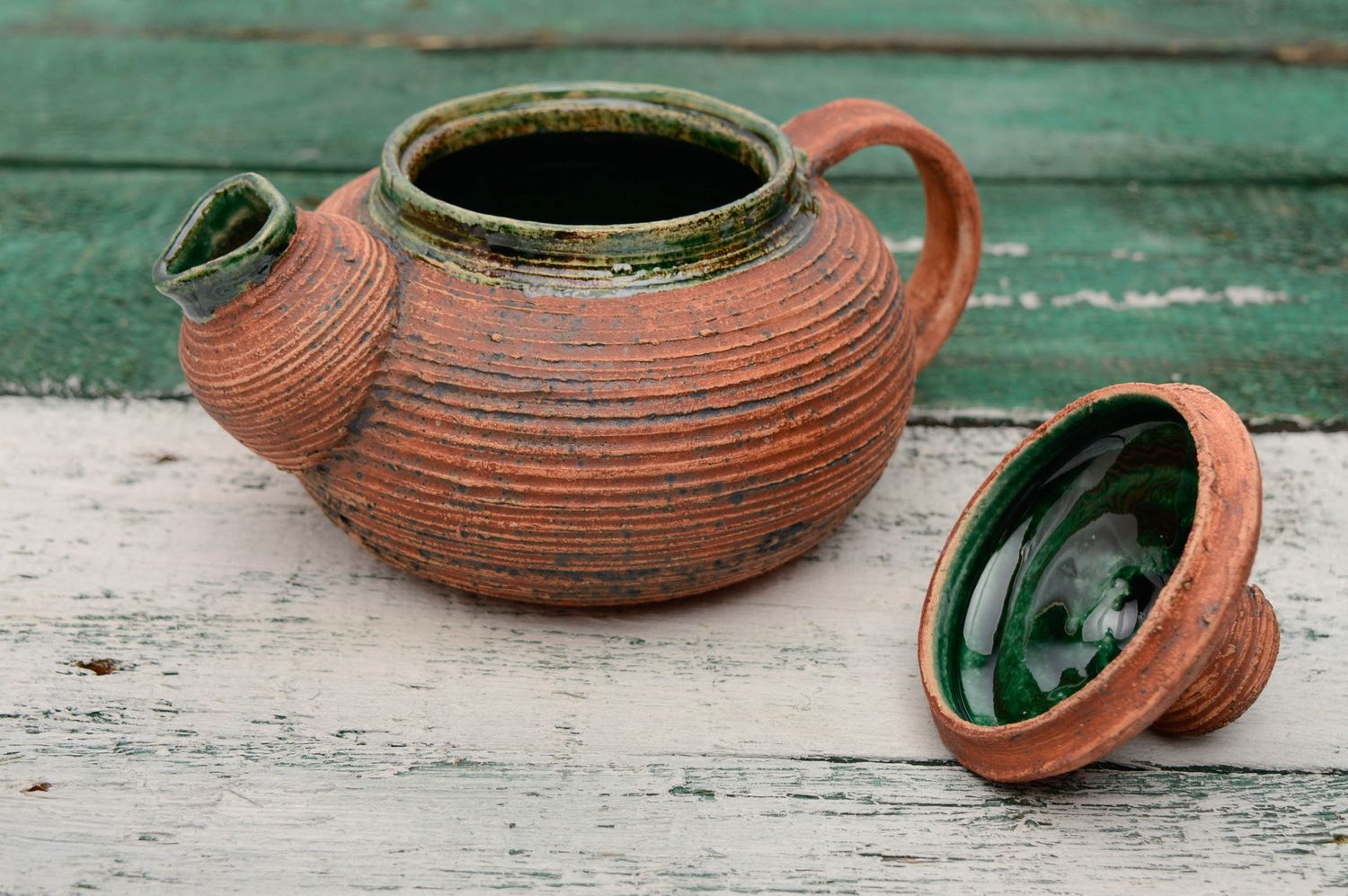 Keramik Teekanne aus Ton foto 1
