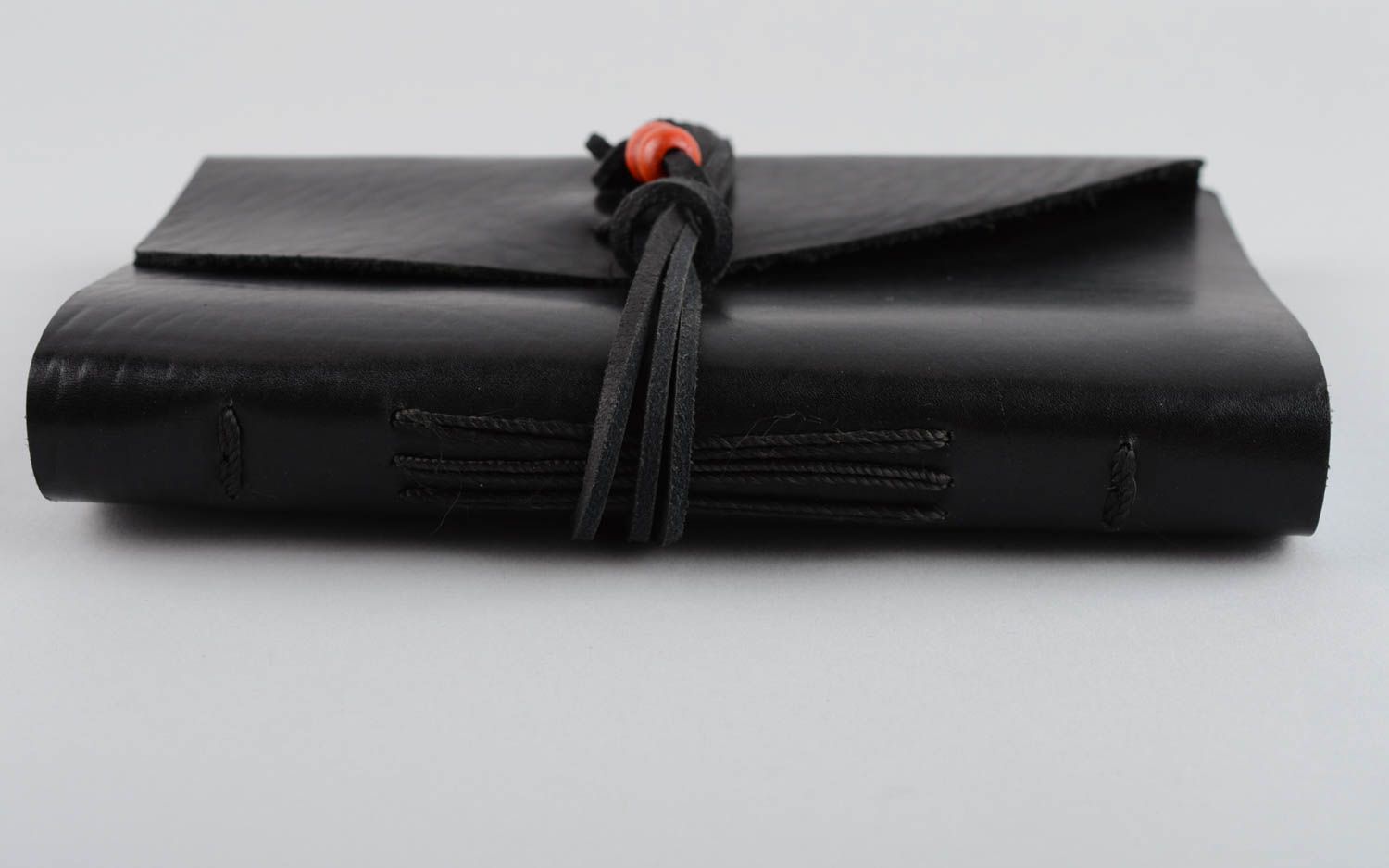 Notizbuch Leder handmade Geschenk für Männer Mode Accessoires in Schwarz foto 2