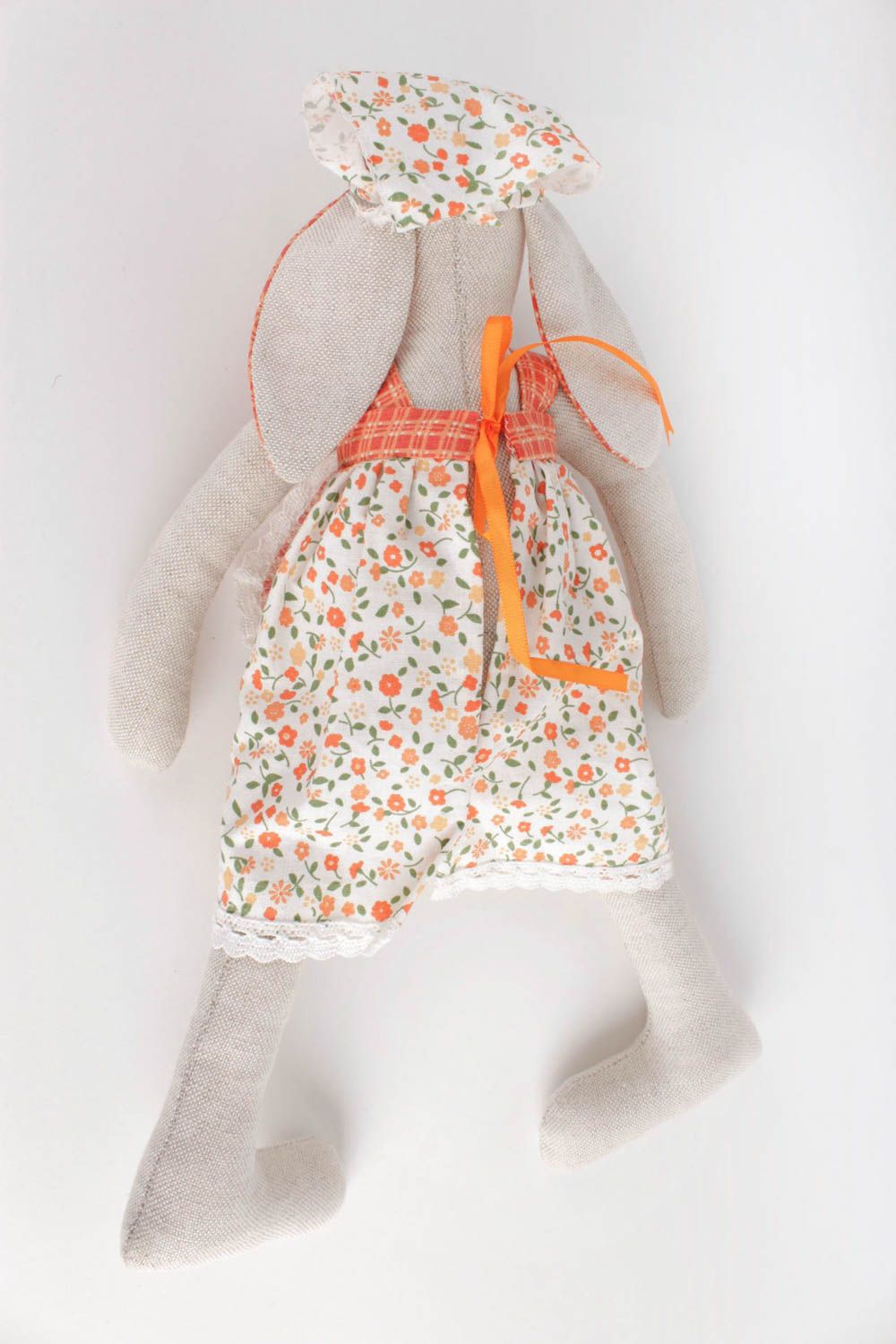 Handmade Kuscheltier Hase Geschenk für Kinder Haus Deko originell aus Baumwolle foto 4
