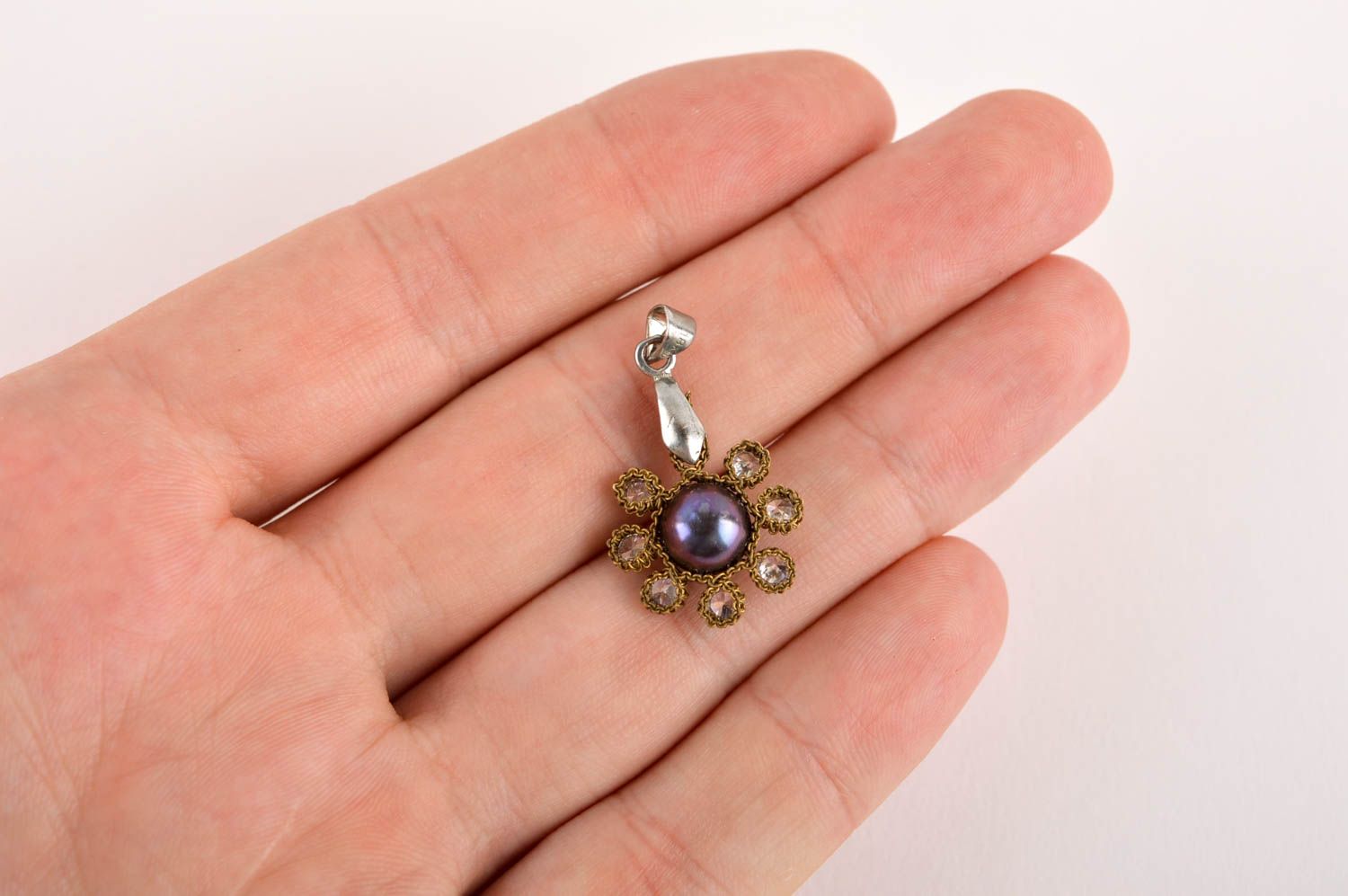 Handmade metal jewelry set metal earrings pendant necklace fashion trends photo 5
