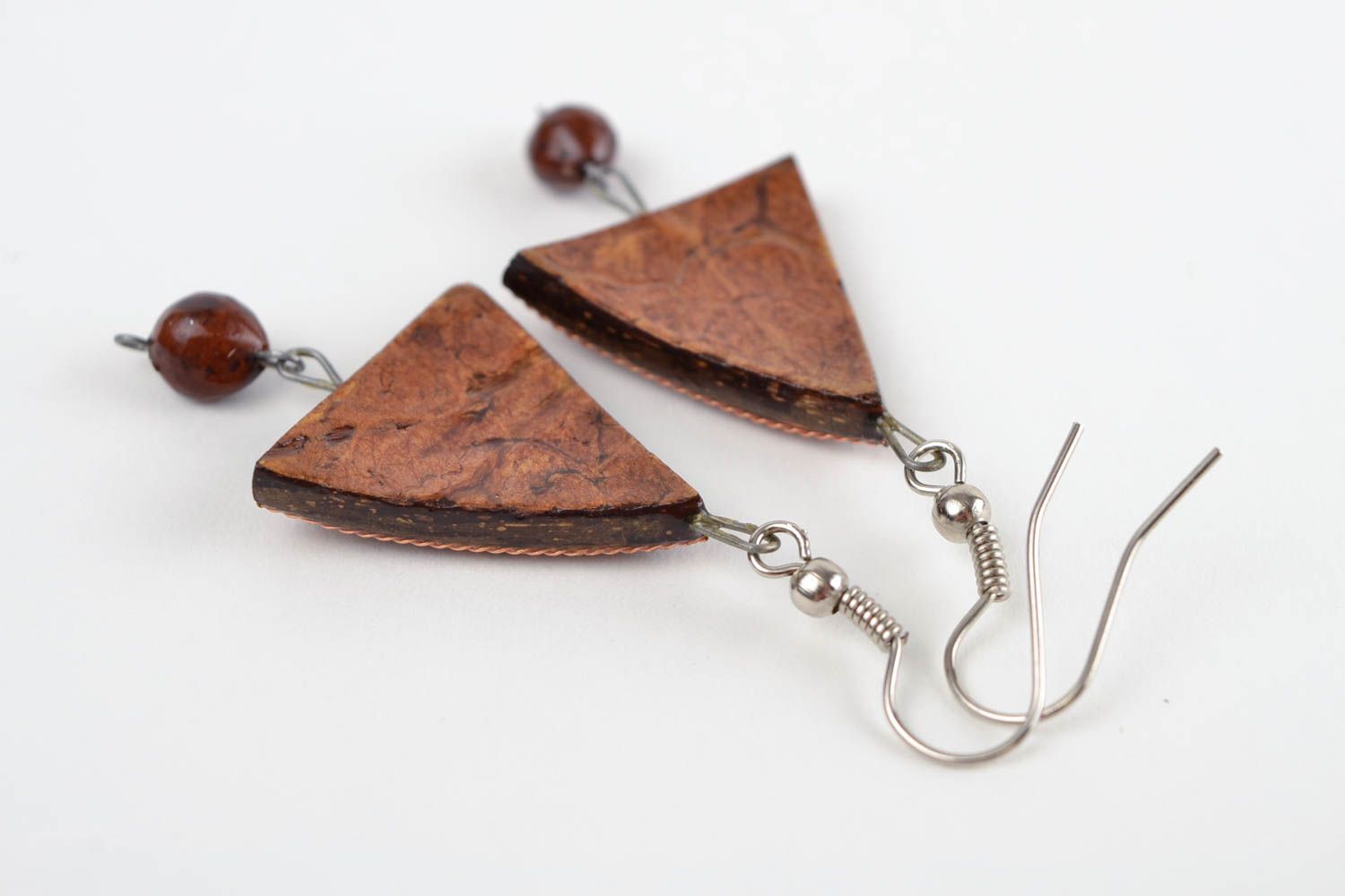 Handmade earrings wood earrings homemade jewelry dangling earrings gifts for her photo 5