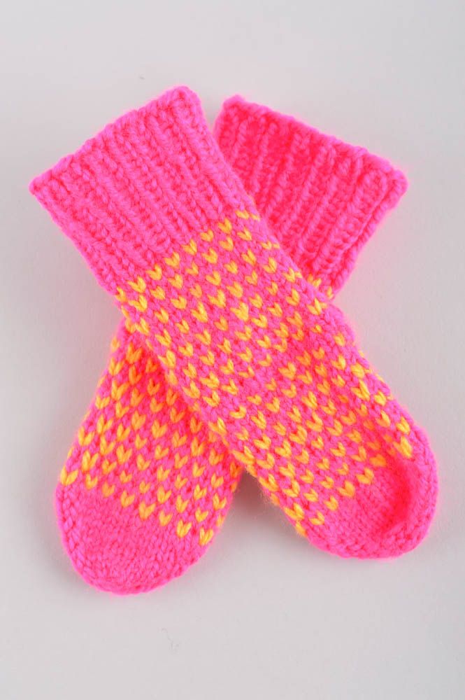 Calcetines tejidos rosados hechos a mano accesorios de mujer regalo original foto 5