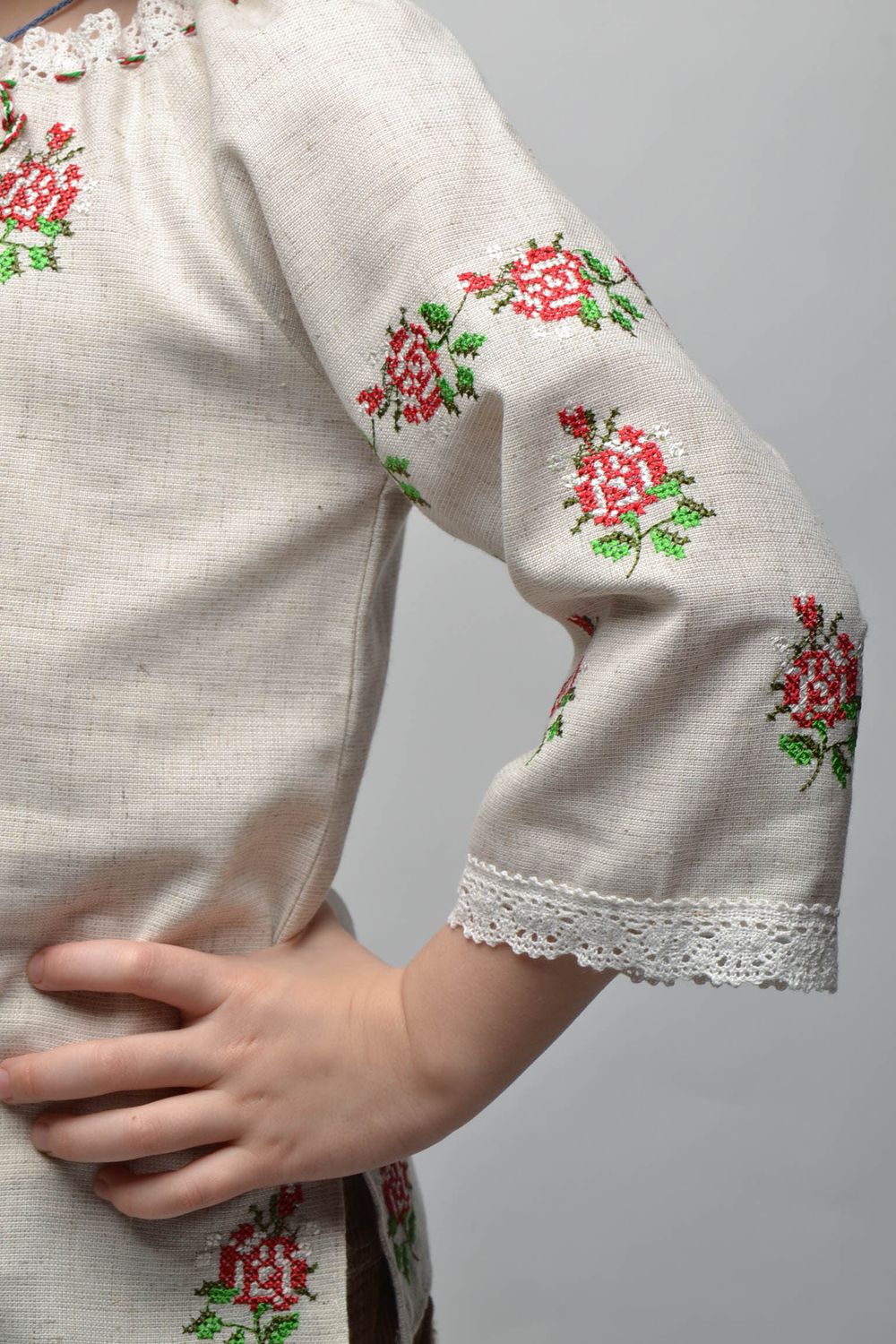 Embroidered shirt for 5-7 years old children photo 2